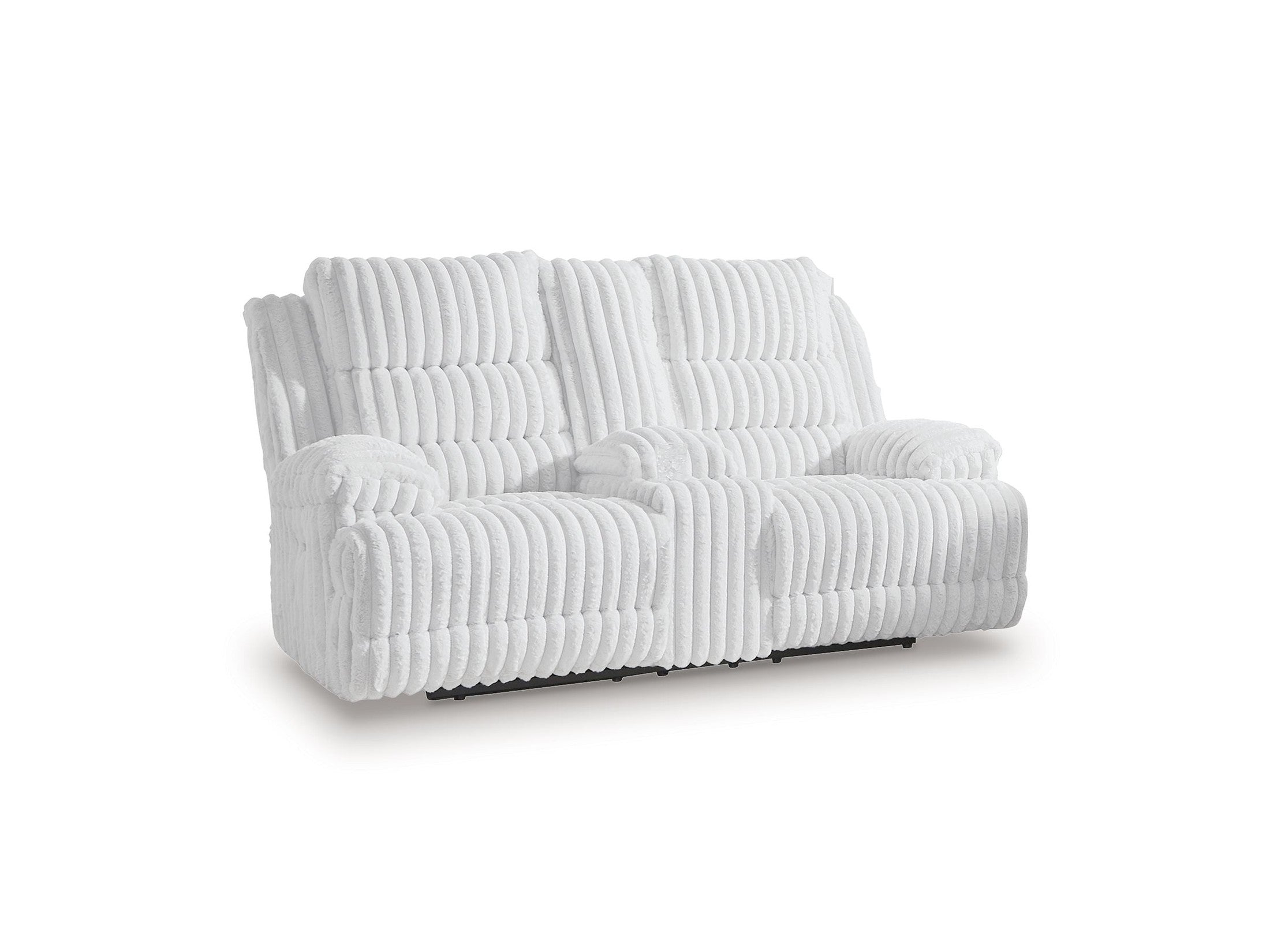 Rhines Falls - Double Reclining Power Loveseat With Console - Alloy