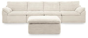 Fannin - 4-Piece Sectional With Ottoman - Ivory