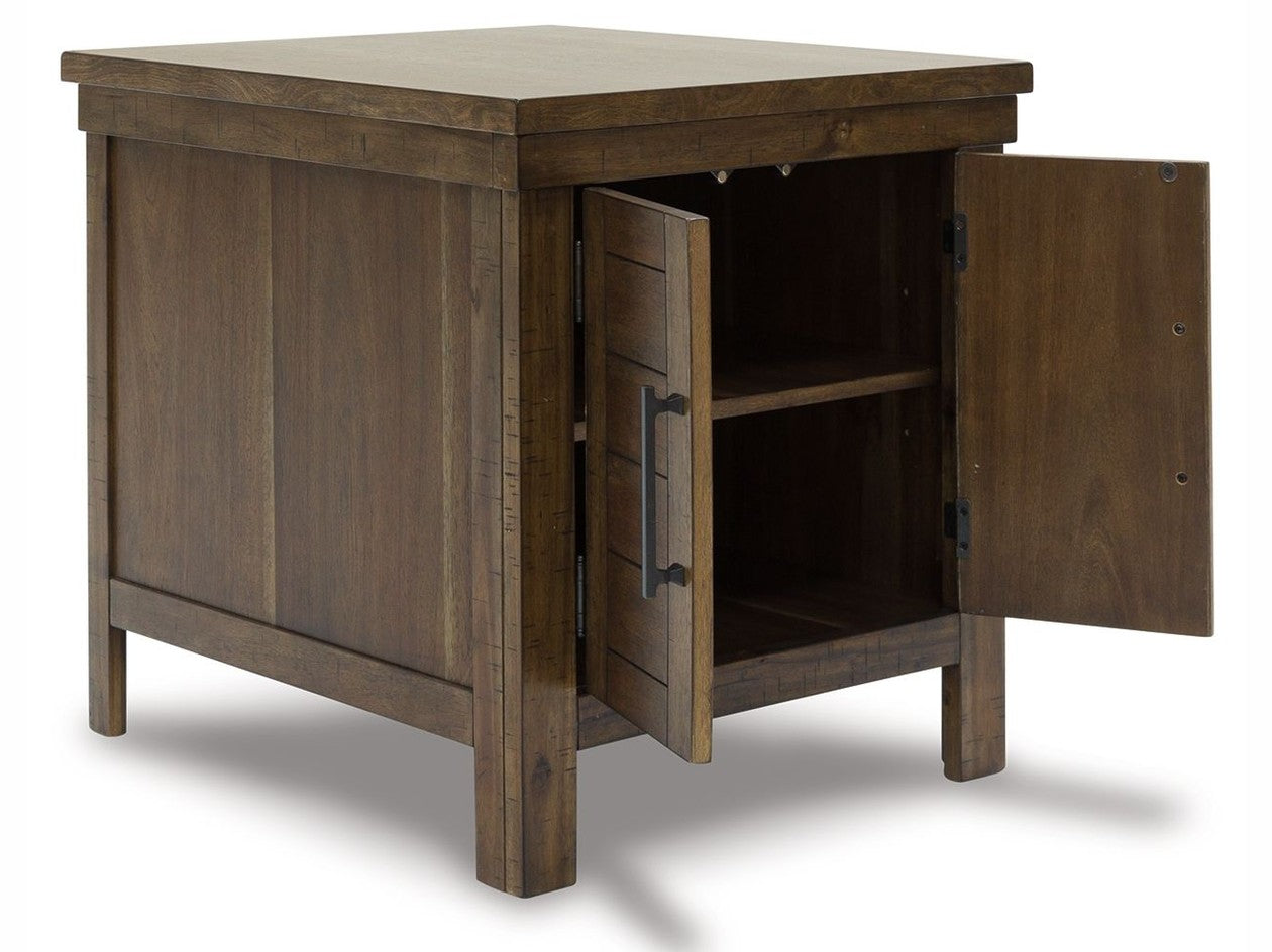 Moriville - Rectangular End Table - Grayish Brown