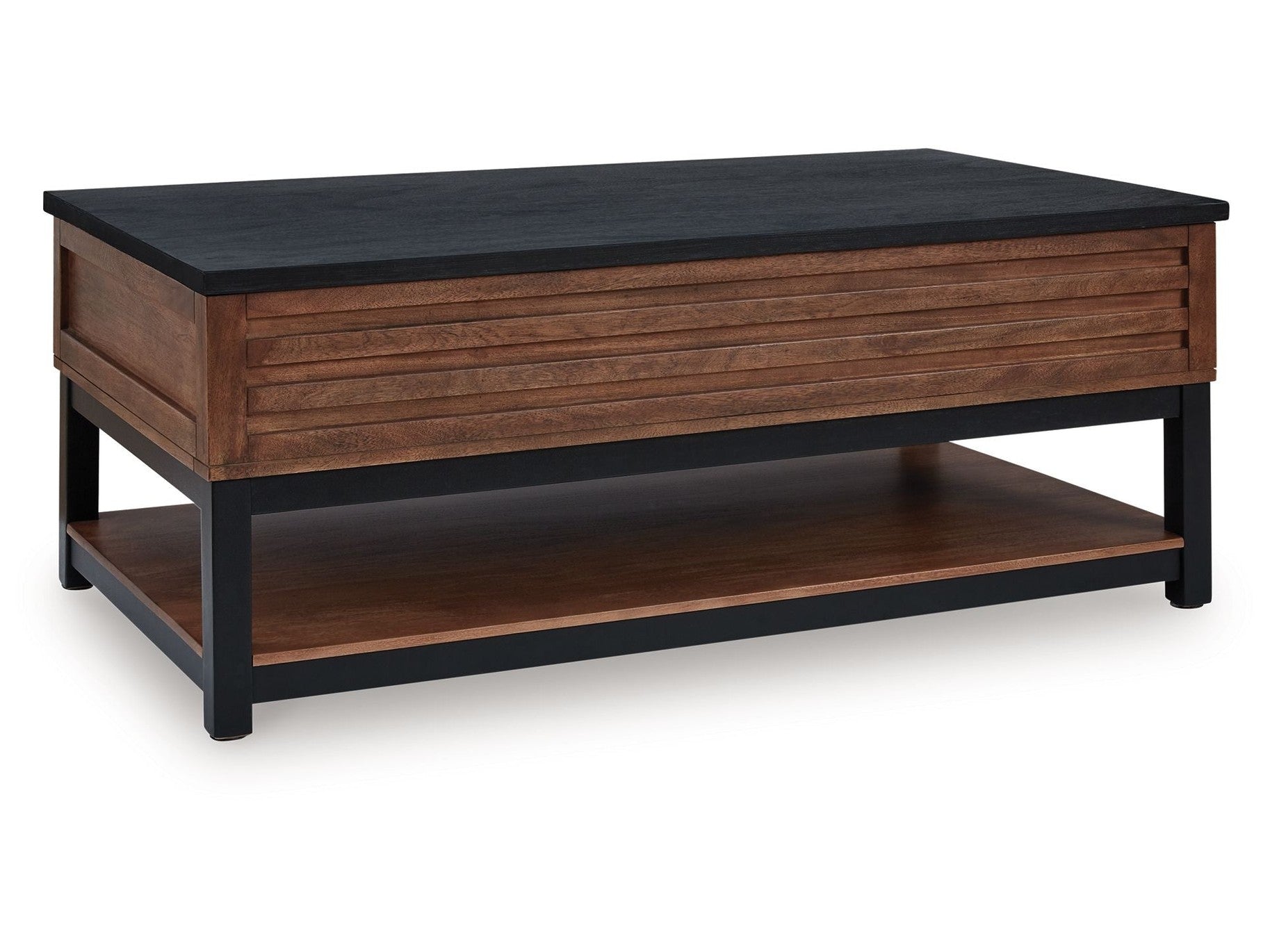 Kallari - Lift Top Cocktail Table - Warm Brown / Black