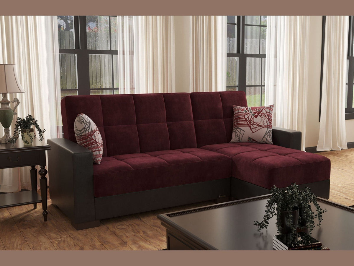 Ottomanson Armada - Upholstered Convertible Chaise Lounge With Storage - Microfiber