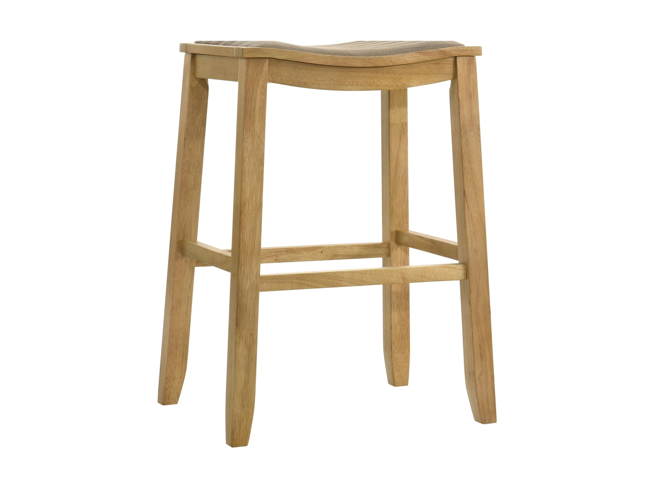 Iyani - Coastal Modern Wood Bar Height Kitchen Bar Stool