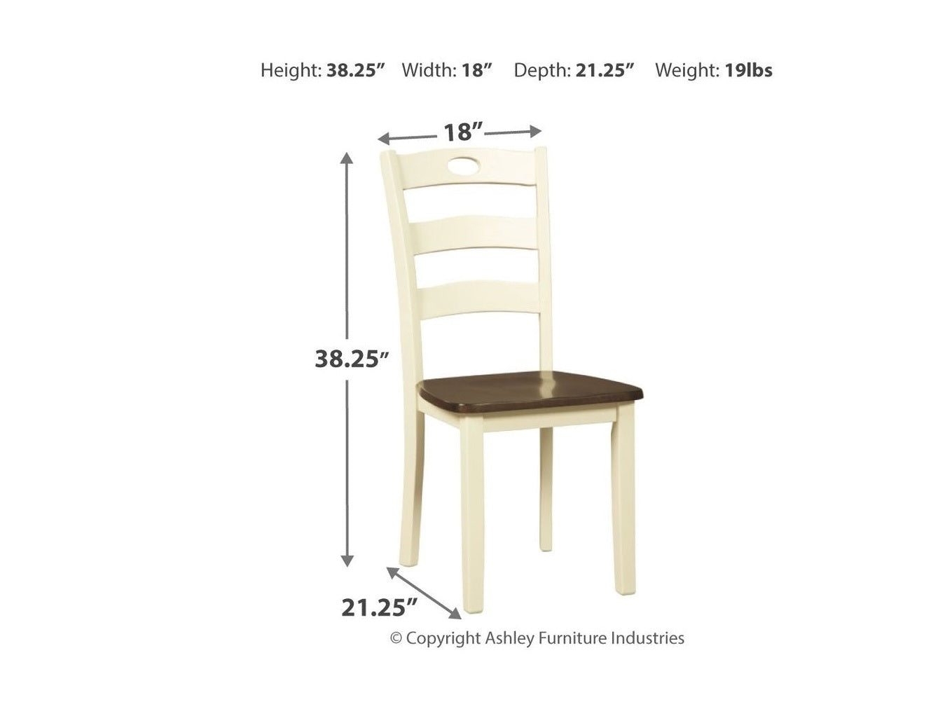 Woodanville - Dining Room Side Chair (Set of 2) - Cream / Brown