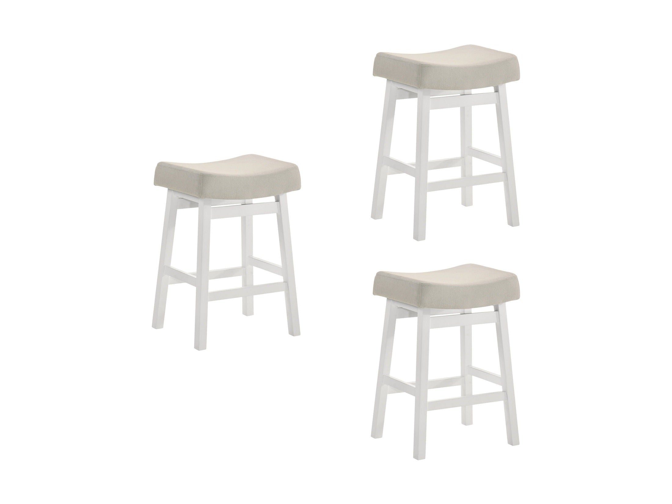 Lenon - Modern Farmhouse Wood Counter Height Kitchen Bar Stool