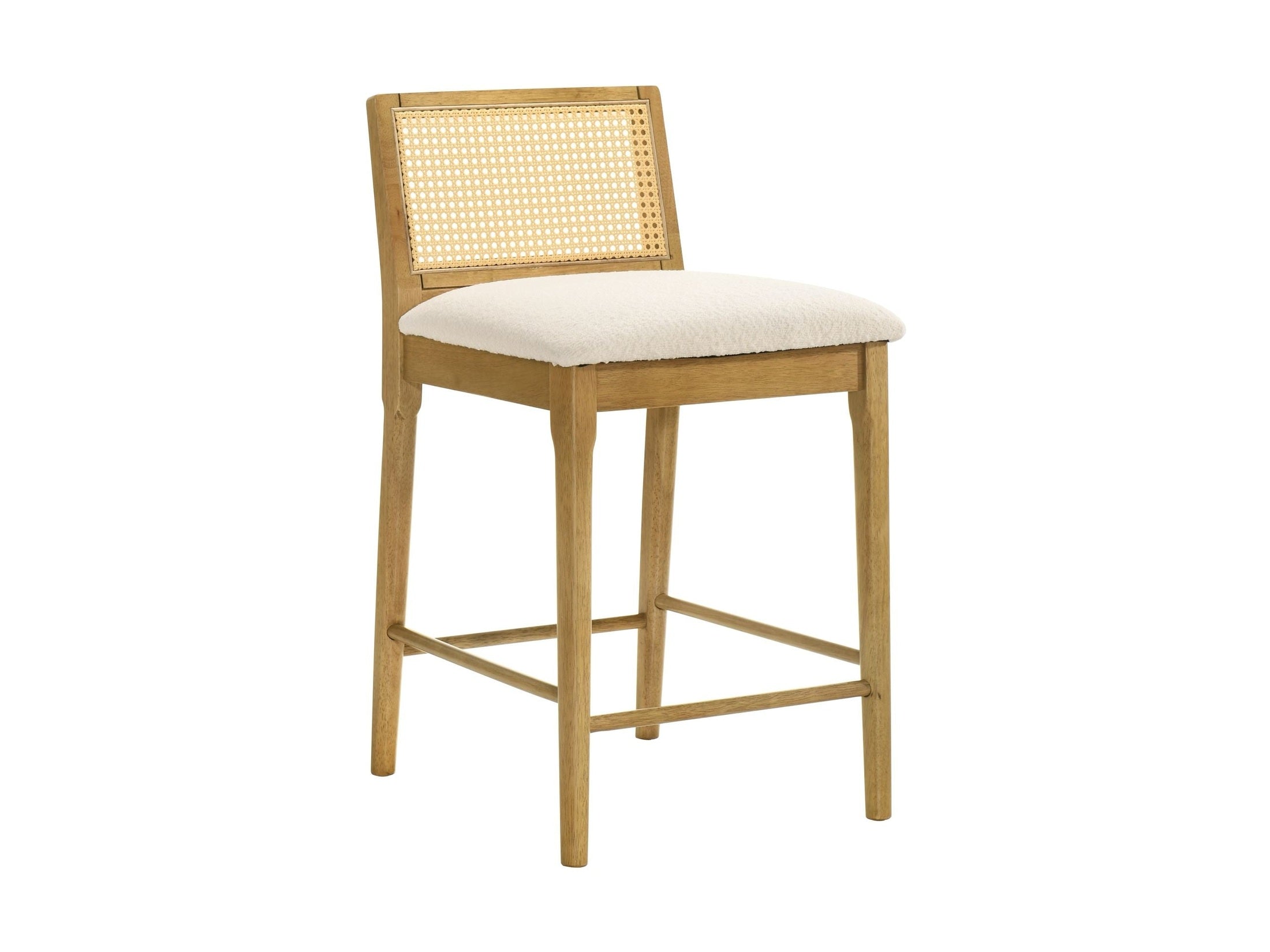 Tobias - Coastal Modern Wood Counter Height Kitchen Bar Stool