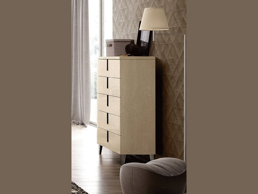 Ambra - 5 Drawer Chest - Beige