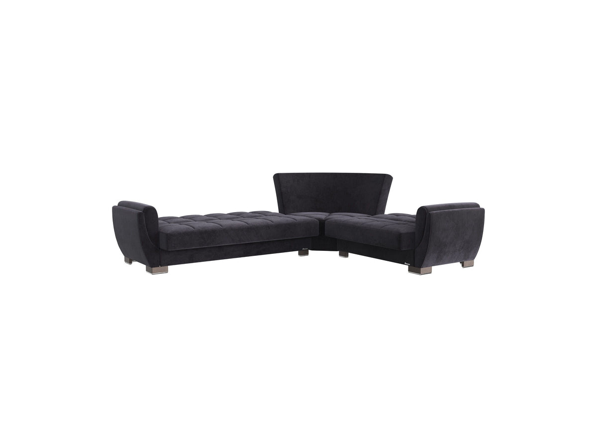 Ottomanson Armada Air - Upholstered Convertible Sectional With Storage - Microfiber