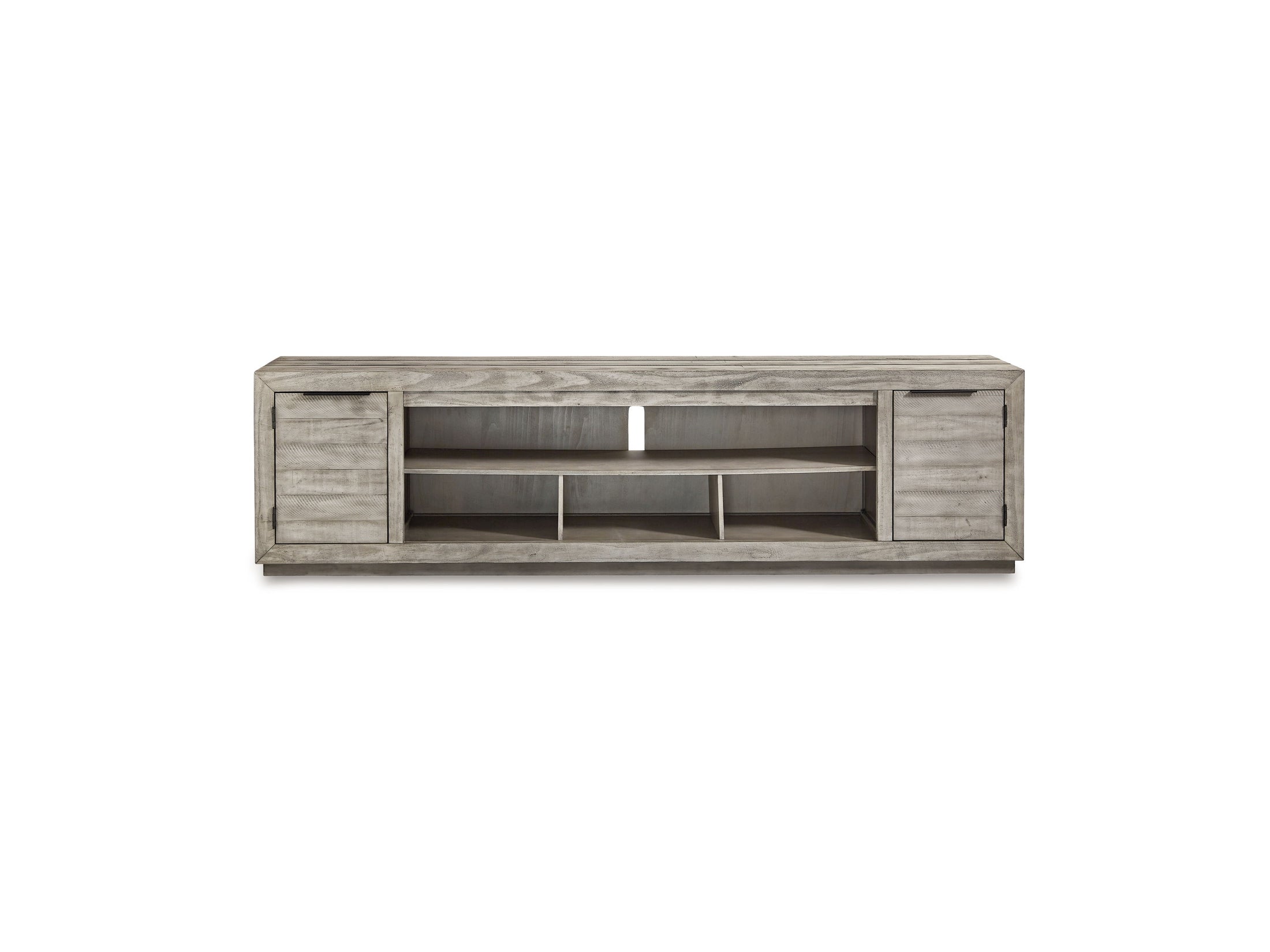 Naydell - XL TV Stand w/Fireplace Option - Gray