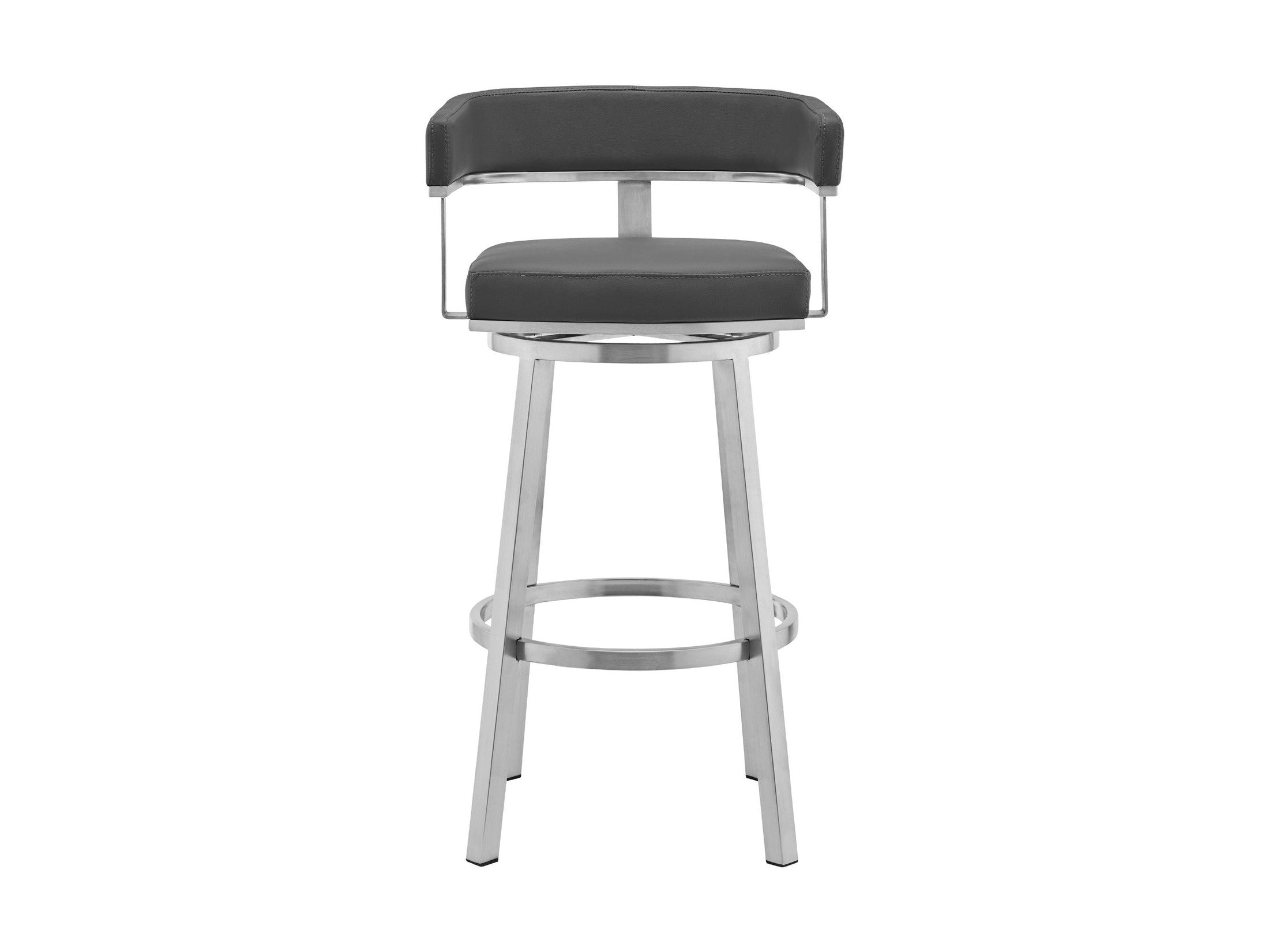 Cohen - Brushed Stainless Steel Swivel Bar Stool