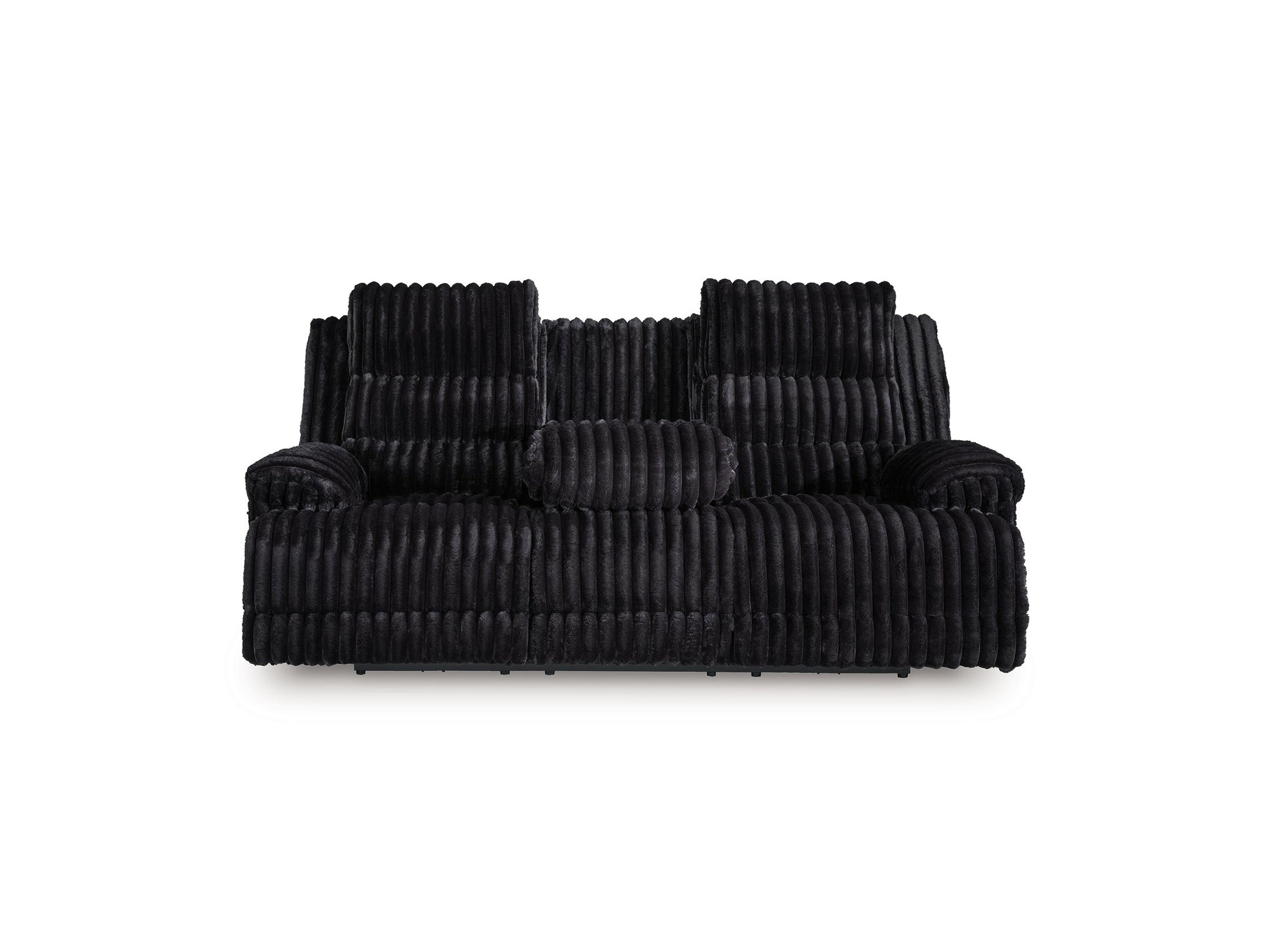 Rhine Falls - Reclining Power Sofa With Drop Down Table - Onyx