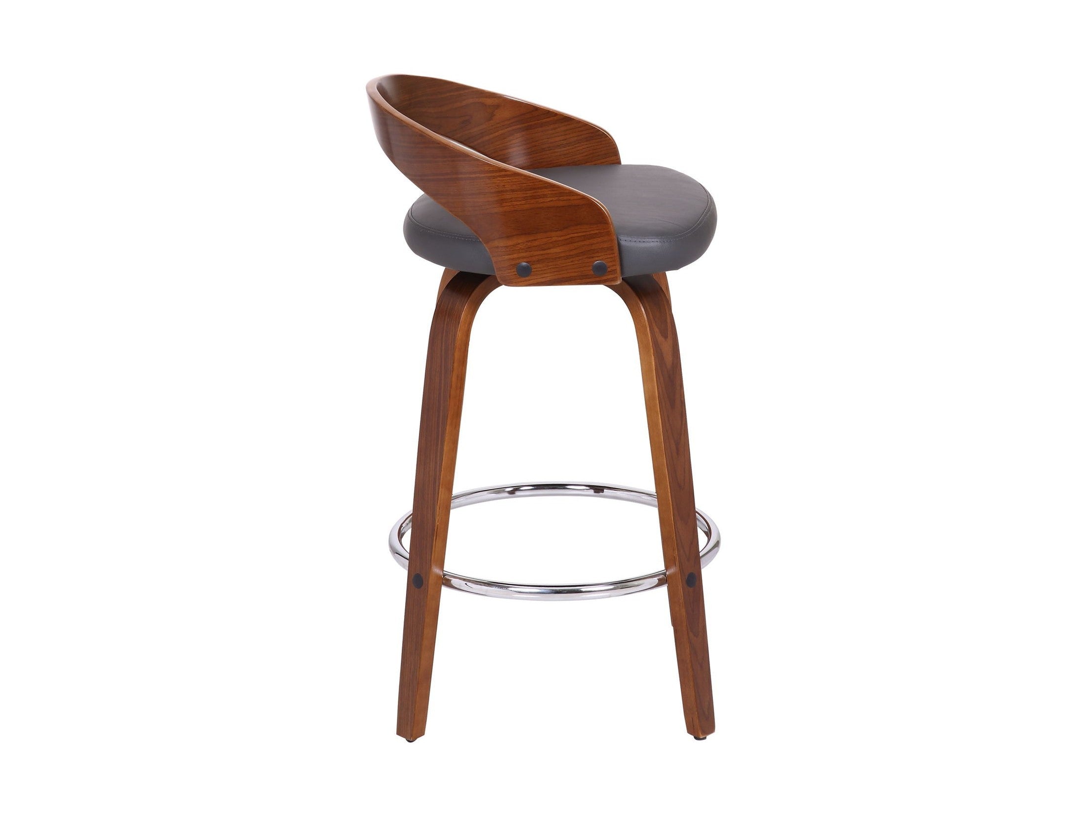 Sonia - 26" Counter Height Swivel Bar Stool - Walnut Wood