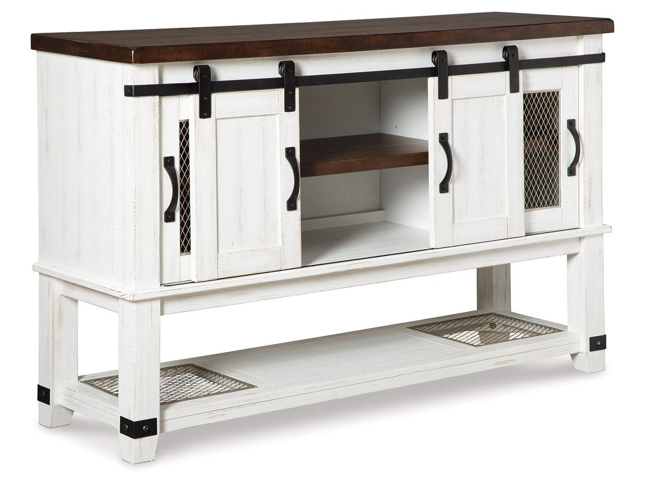 Valebeck - Dining Room Server - White / Brown