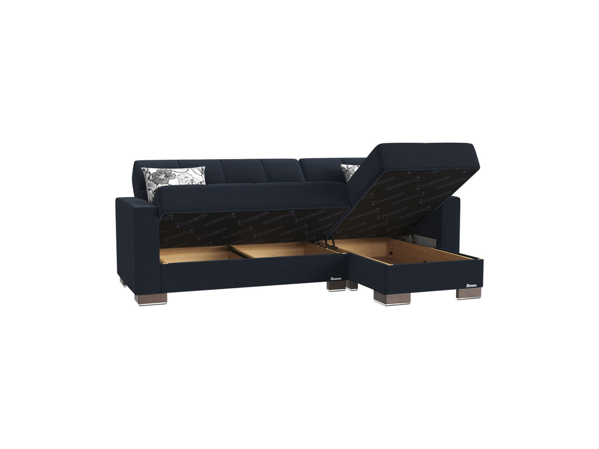 Ottomanson Armada - Upholstered Convertible Chaise Lounge With Storage - Polyester