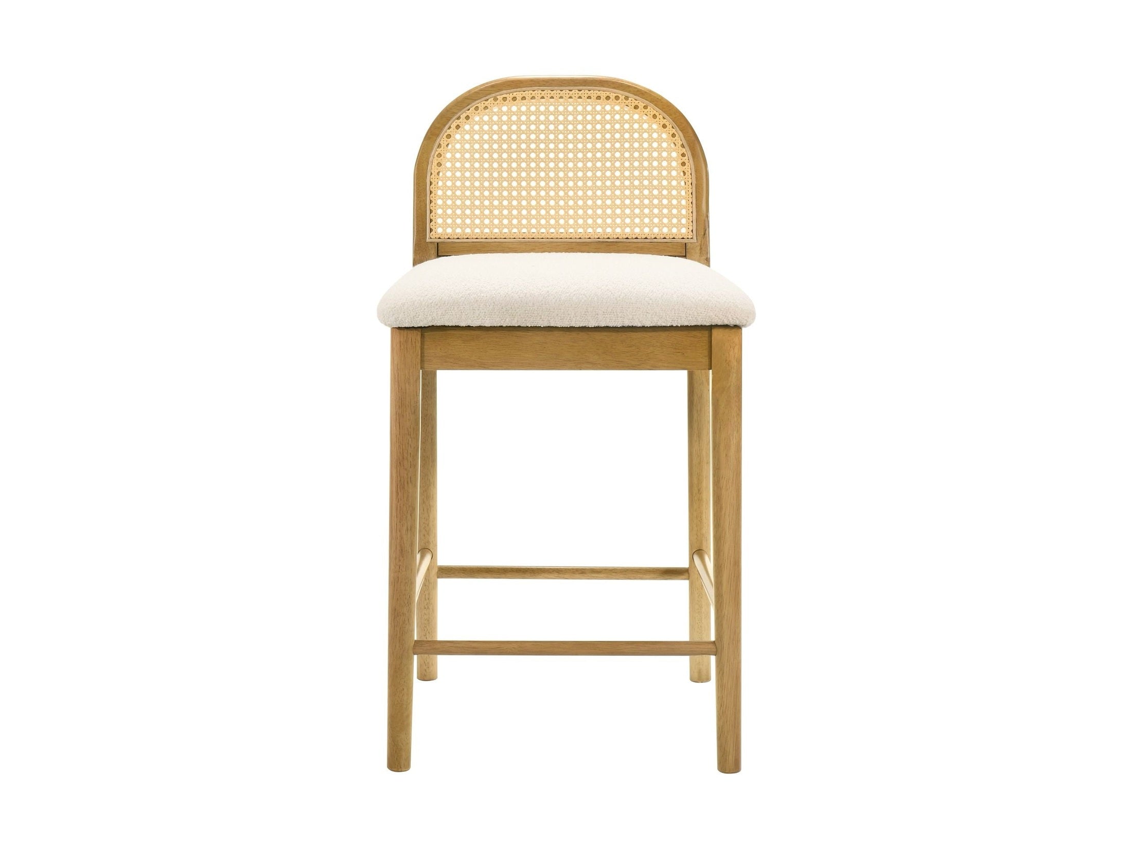 Lucio - Modern Farmhouse Wood Counter Height Kitchen Bar Stool