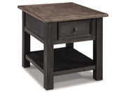 Tyler Creek - Rectangular End Table - Grayish Brown / Black