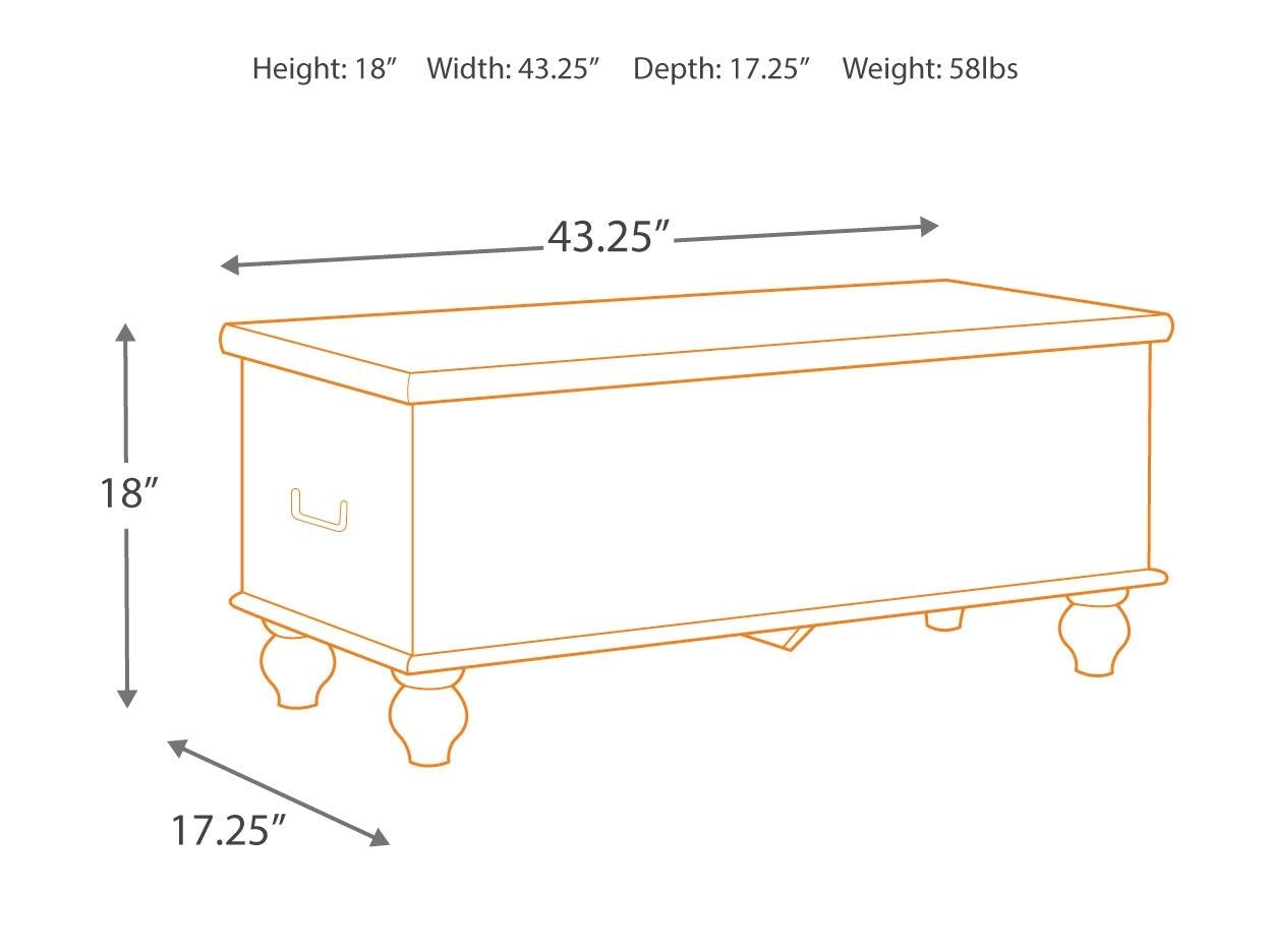 Fossil Ridge - Storage Bench - Beige