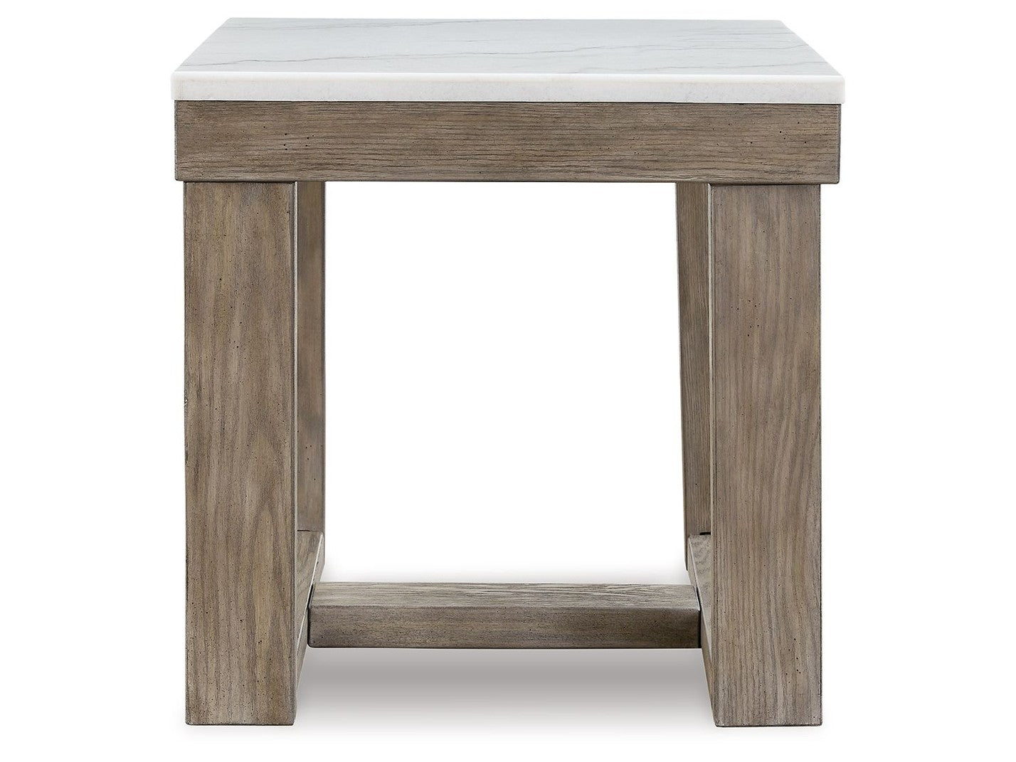 Loyaska - Square End Table - Brown / Ivory