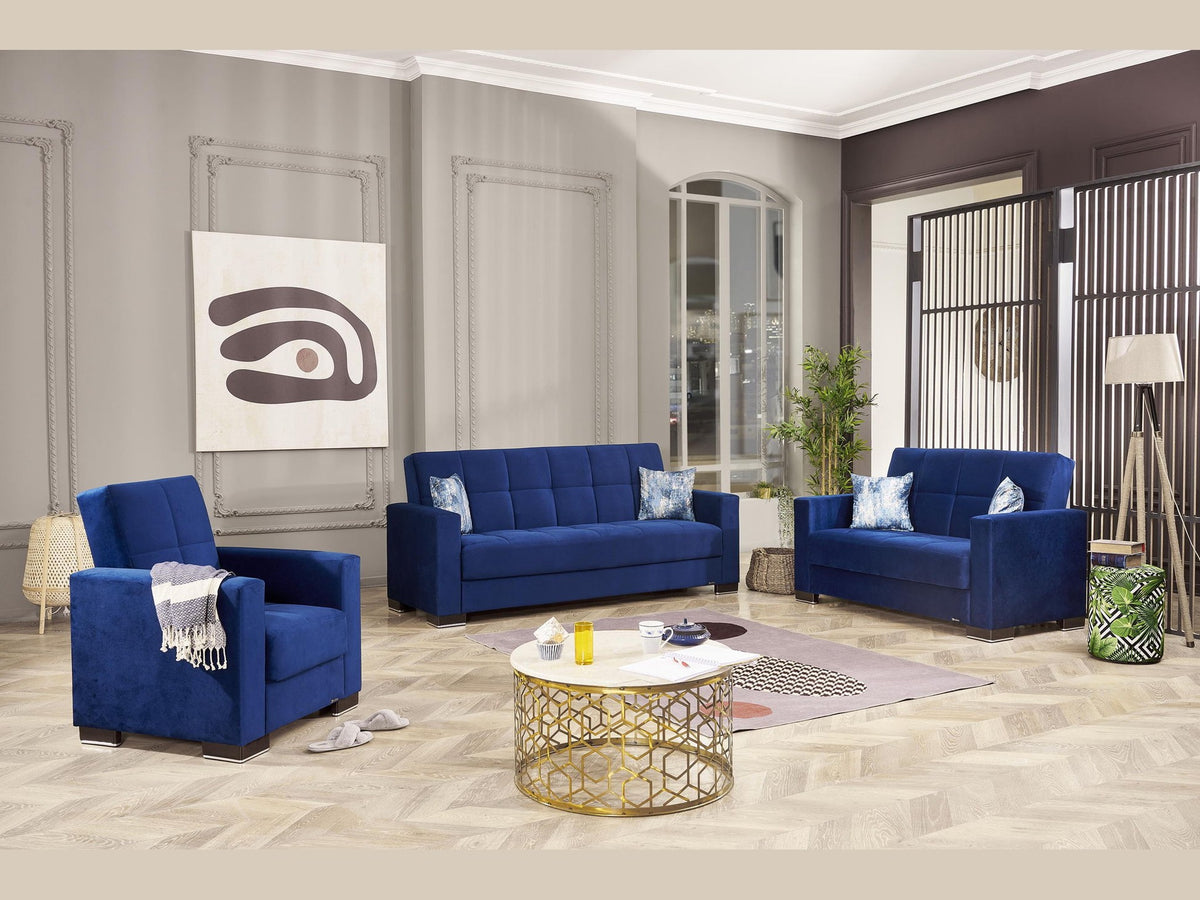 Ottomanson Armada - Upholstered Convertible Loveseat With Storage - Microfiber