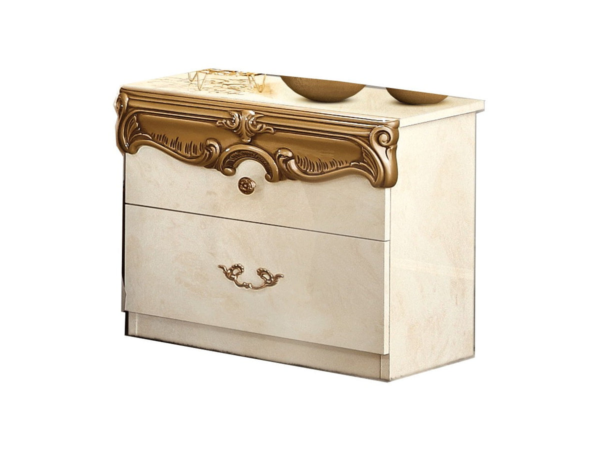 Barocco - Nightstand - Ivory/Gold