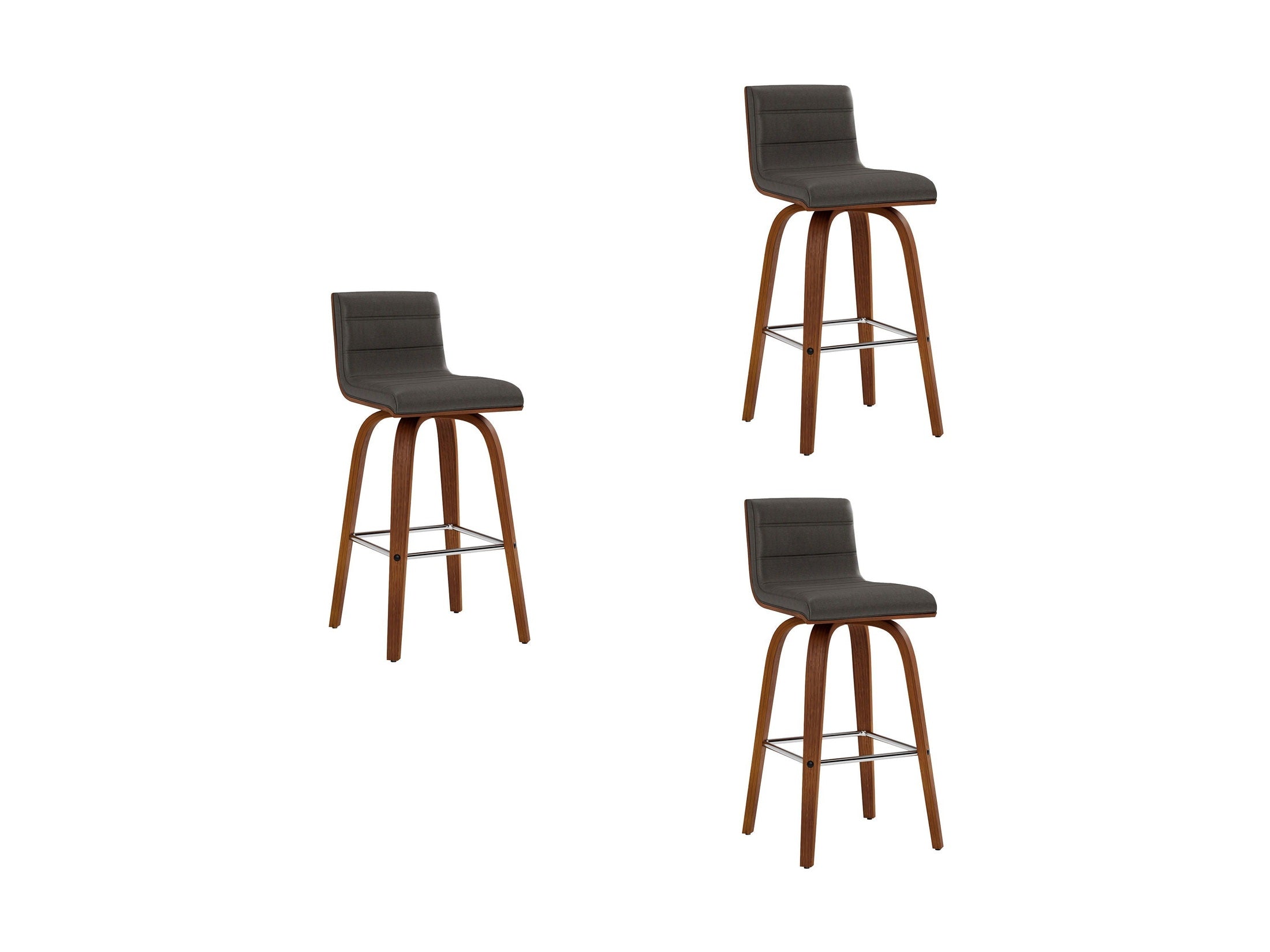 Vienna - 30" Swivel Bar Stool - Walnut Wood