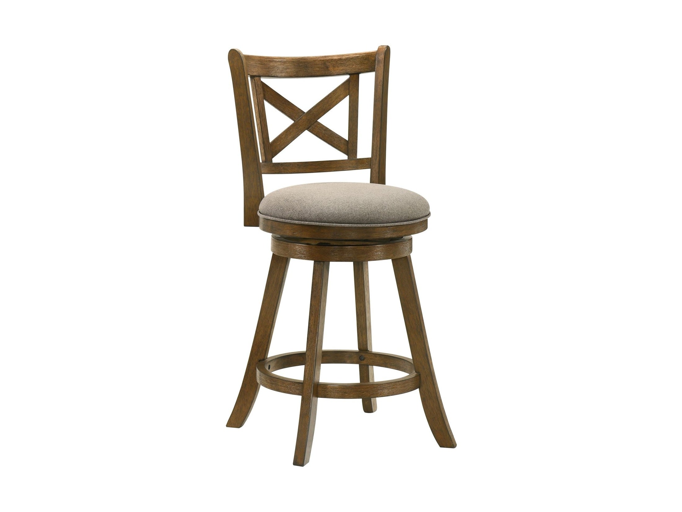 Kodi - Modern Farmhouse Swivel Wood Counter Height Kitchen Bar Stool