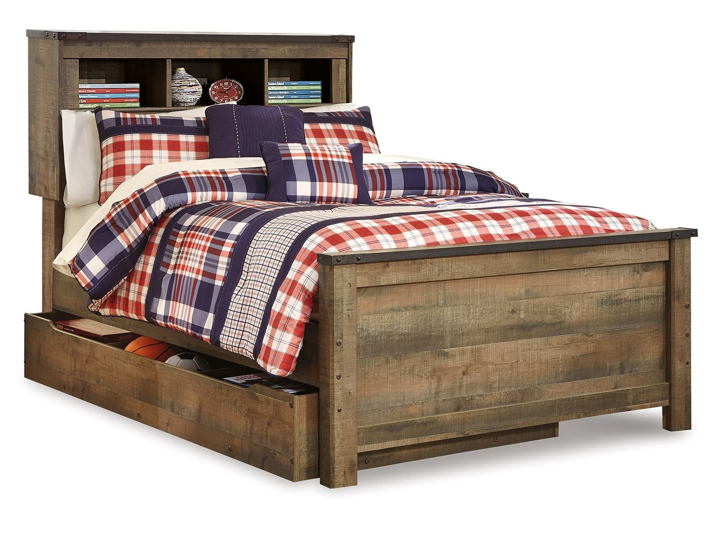Trinell - Bookcase Storage Bed