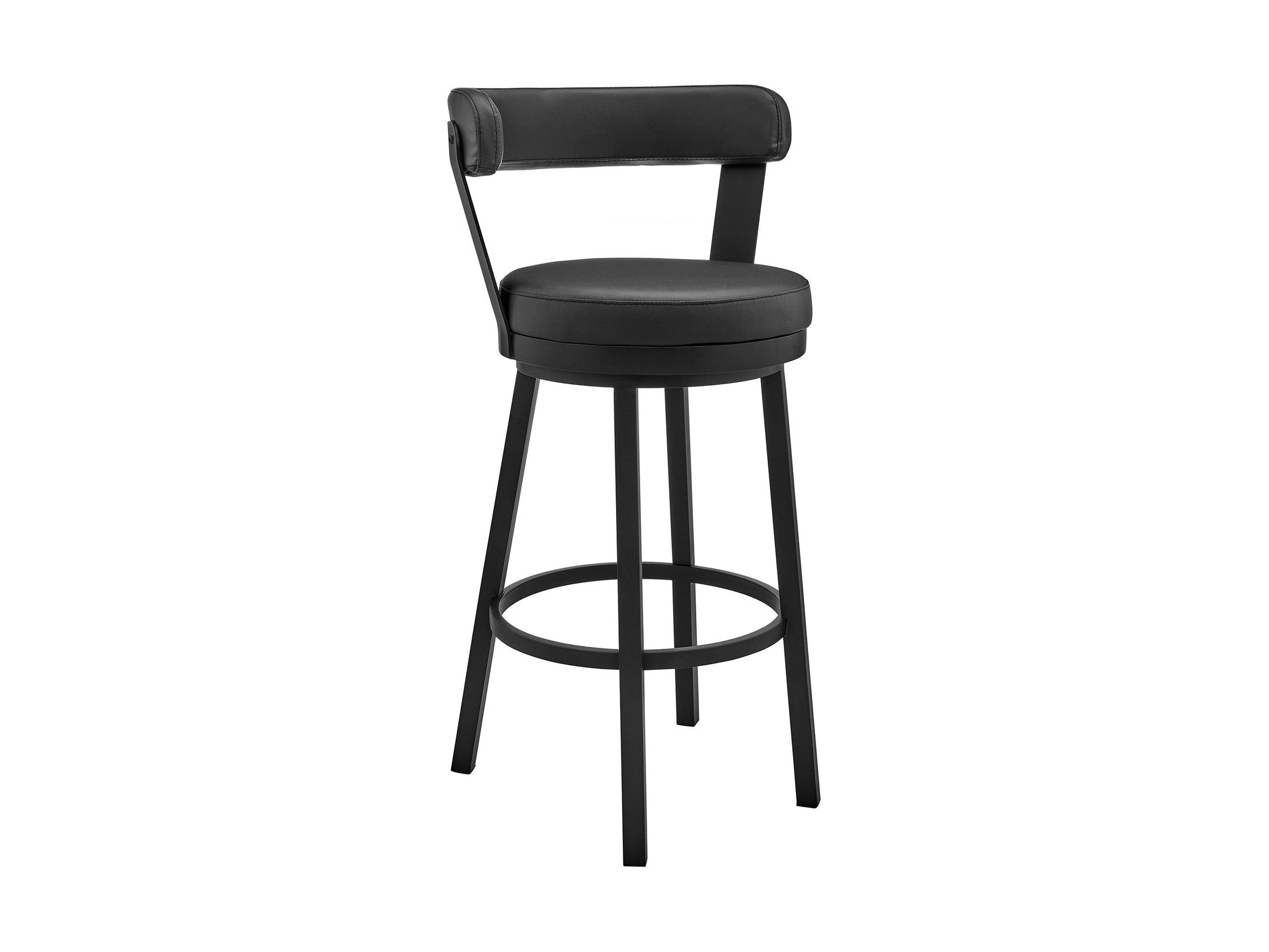 Kobe - Swivel Bar Stool - Black Finish