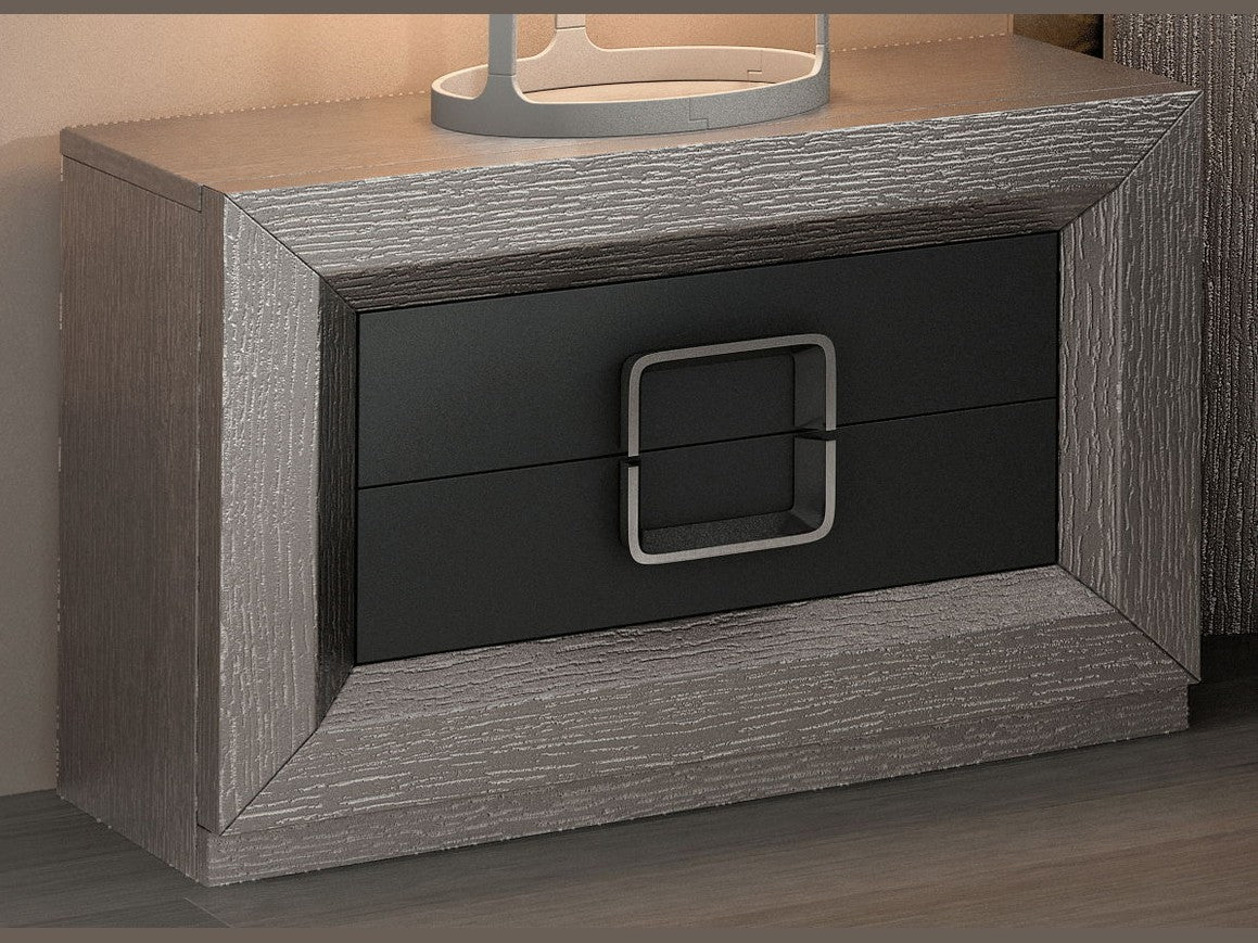Enzo - Nightstand - Gray / Silver