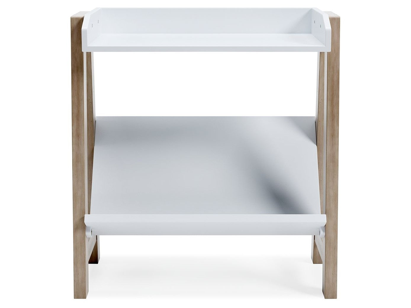 Blariden - Small Bookcase - White / Tan