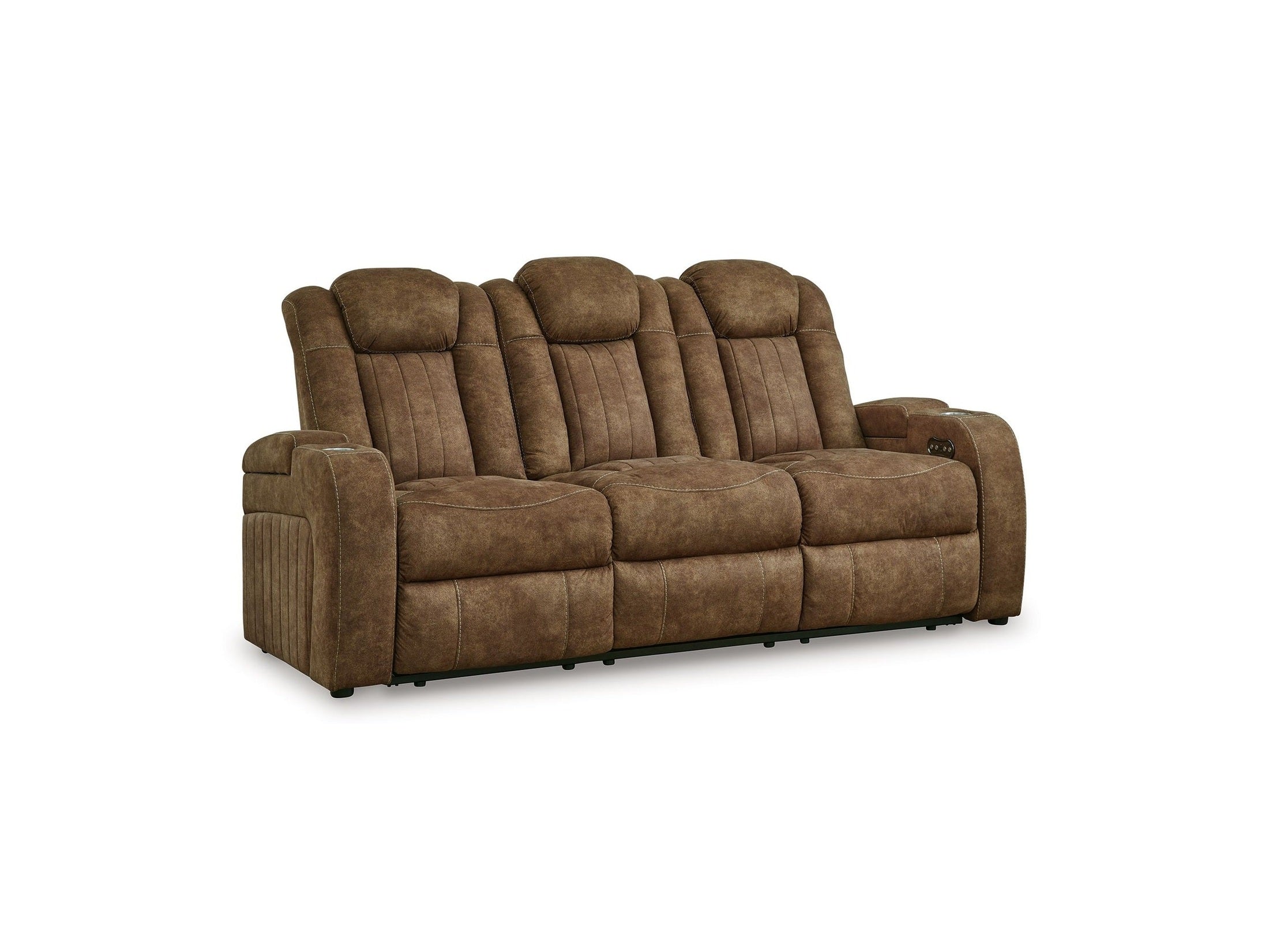 Wolfridge - Power Reclining Sofa With Adj Headrest - Brindle