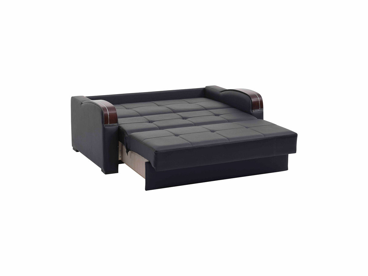 Ottomanson Sleep Plus - Upholstered Convertible Loveseat With Storage