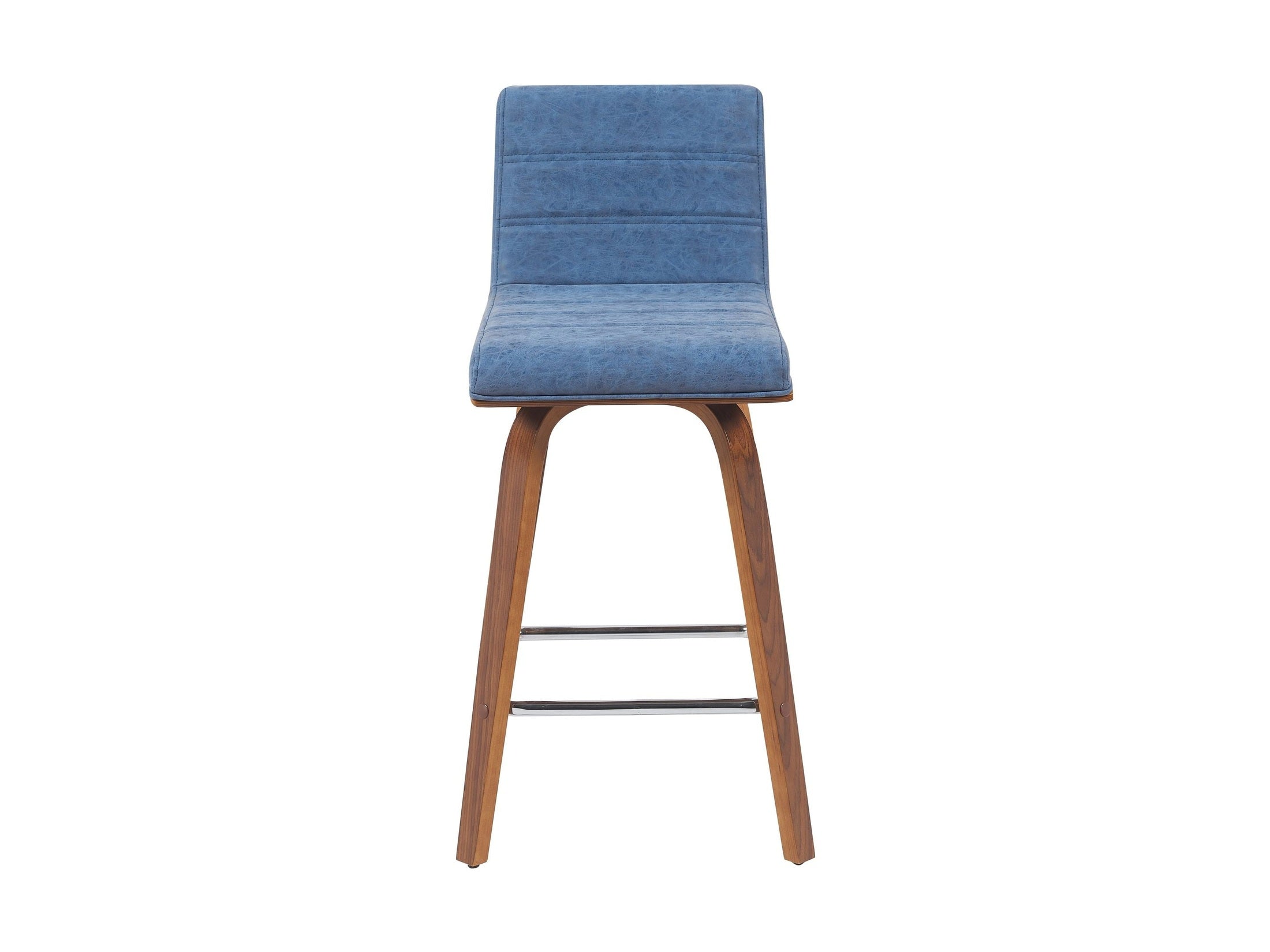 Vienna - Modern Counter Height Swivel Bar Stool - Walnut Finished Wood Frame