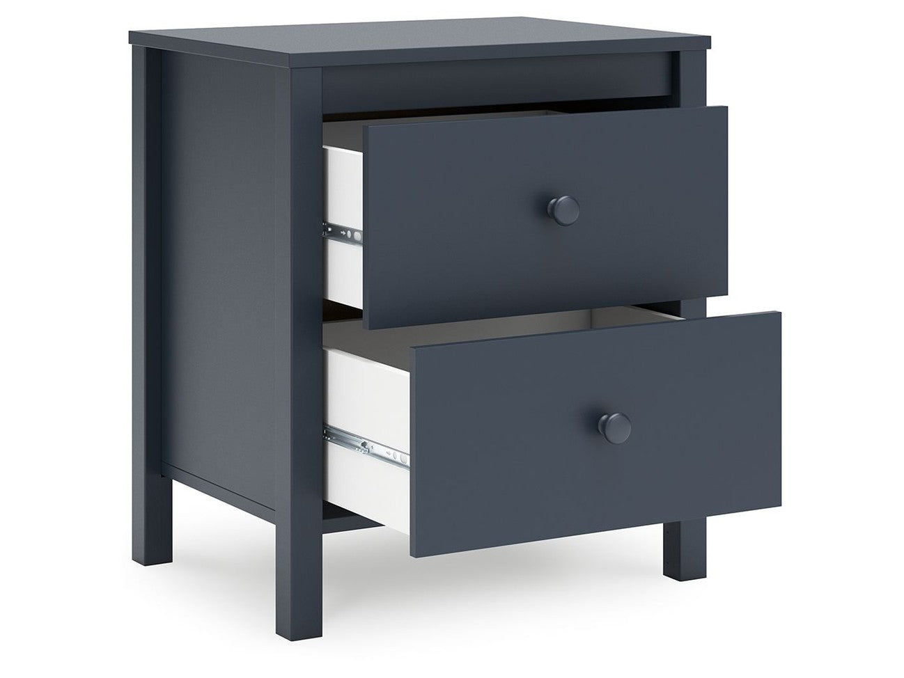 Simmenfort - Two Drawer Night Stand - Navy Blue