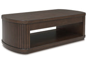 Korestone - Lift Top Cocktail Table - Dark Brown