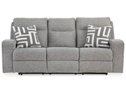 Biscoe - Power Reclining Sofa With Adj Headrest - Pewter