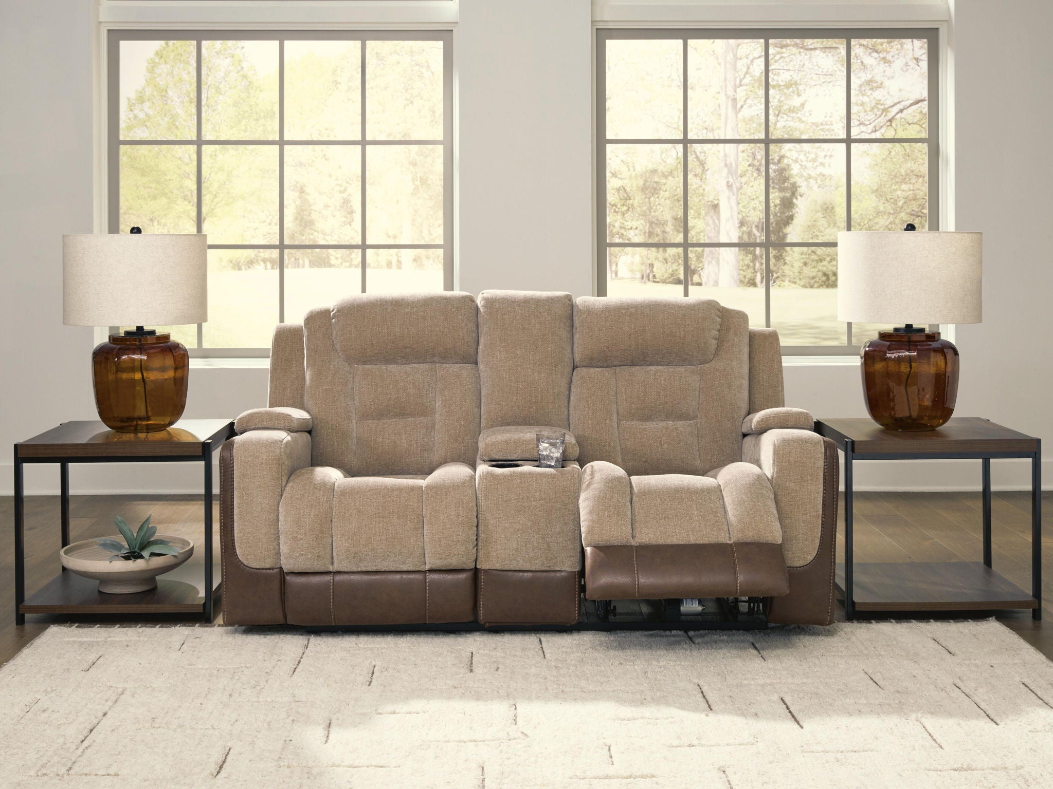 Ultimax - Power Reclining Loveseat With Console / Adjustable Headrest