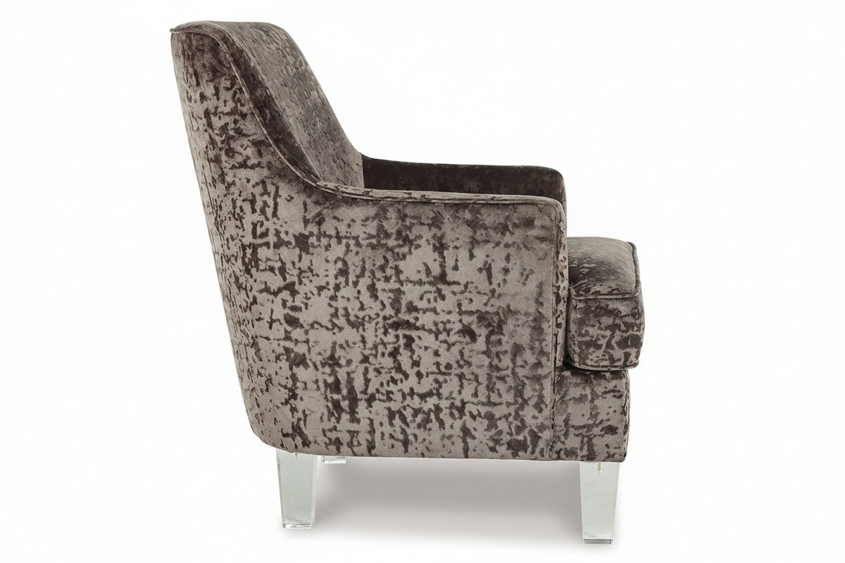 Patterned armchair on a white background