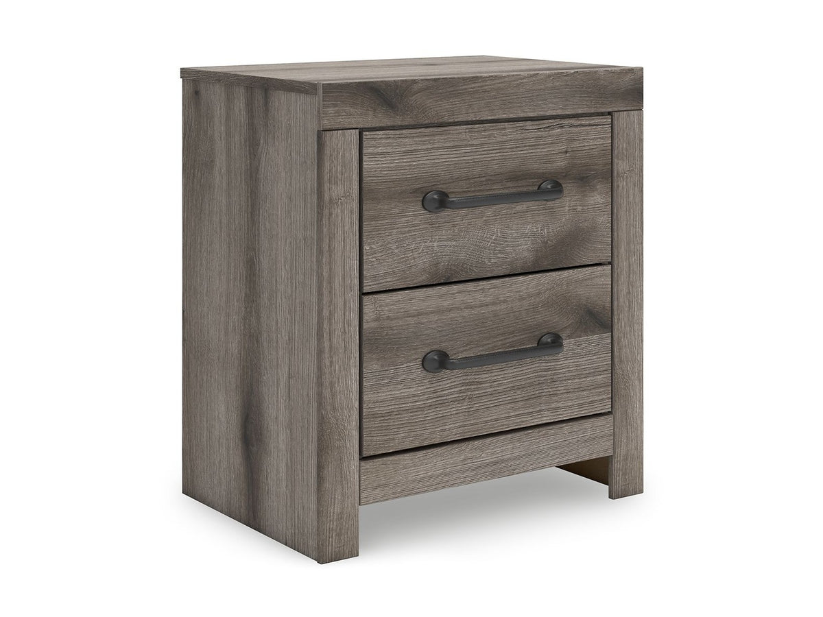 Graystorm - Two Drawer Night Stand - Brown Gray