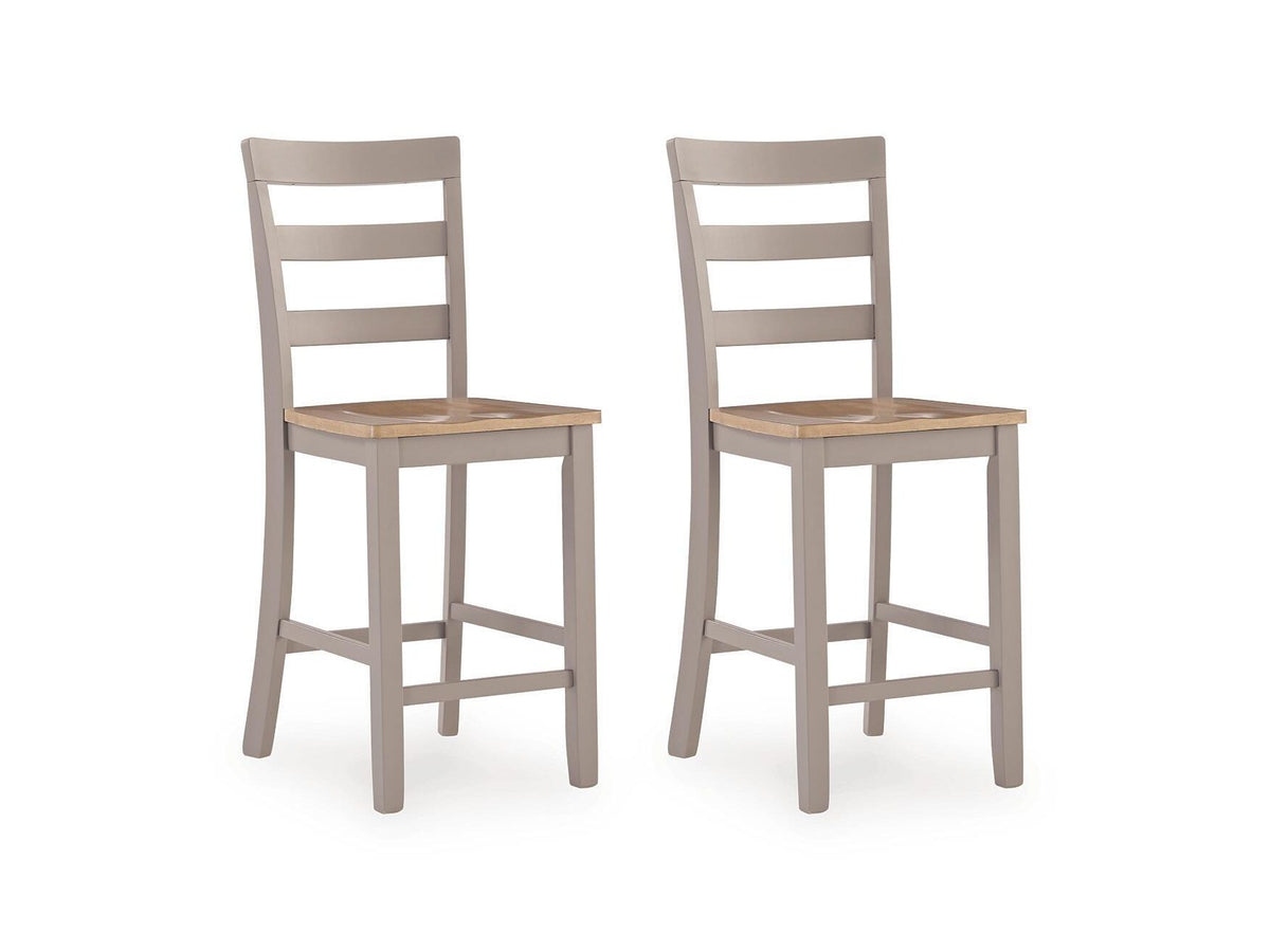 Harperfeld - Barstool (Set of 2) - Natural / Gray