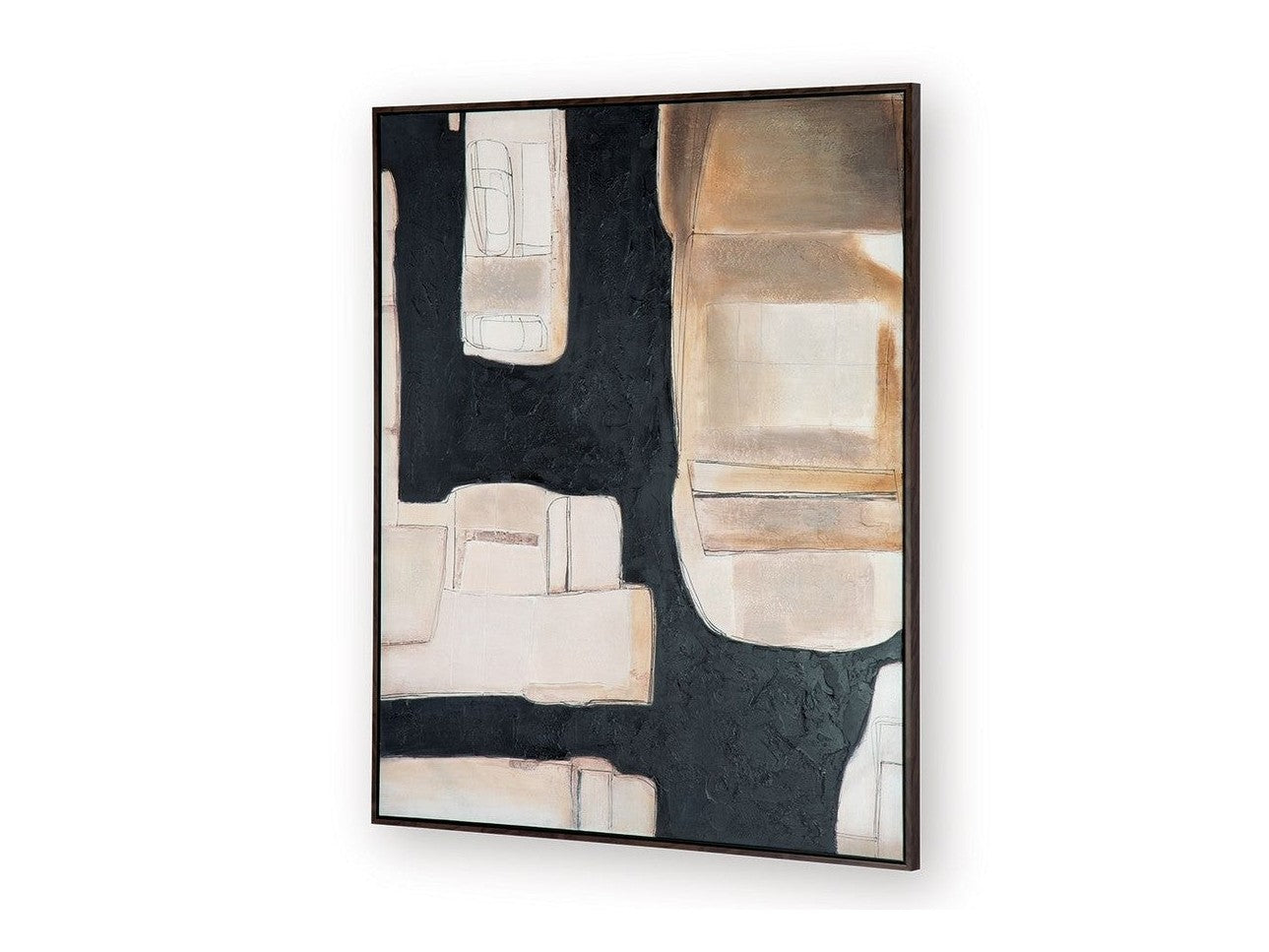 Feyville - Wall Art - Black / Brown / Cream