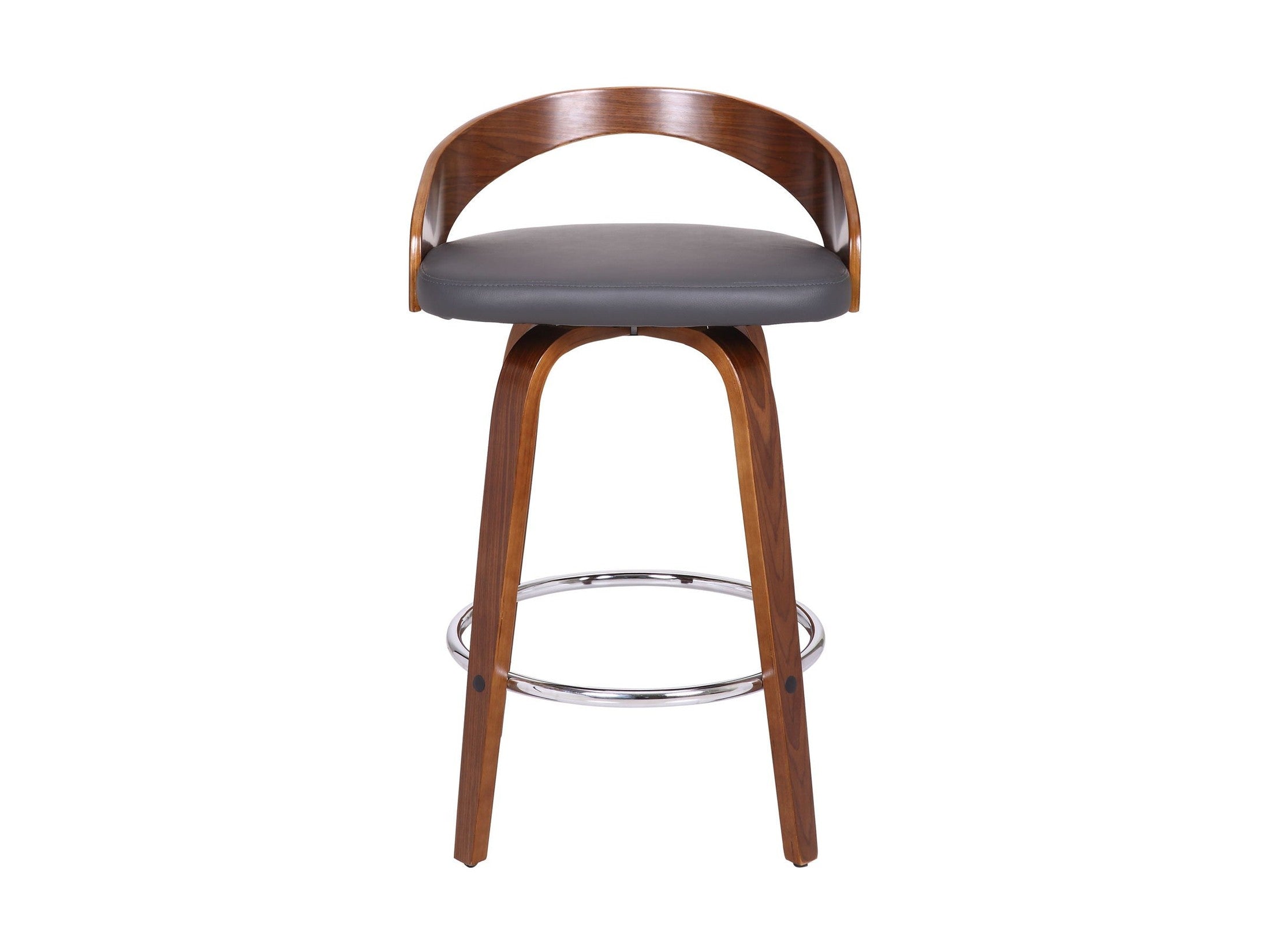 Sonia - 26" Counter Height Swivel Bar Stool - Walnut Wood