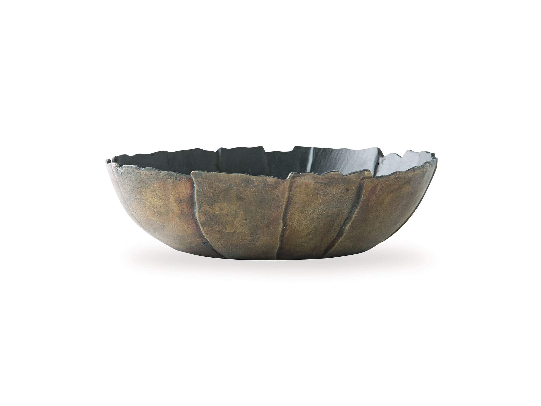 Aidman - Bowl - Black / Antique Gold Finish