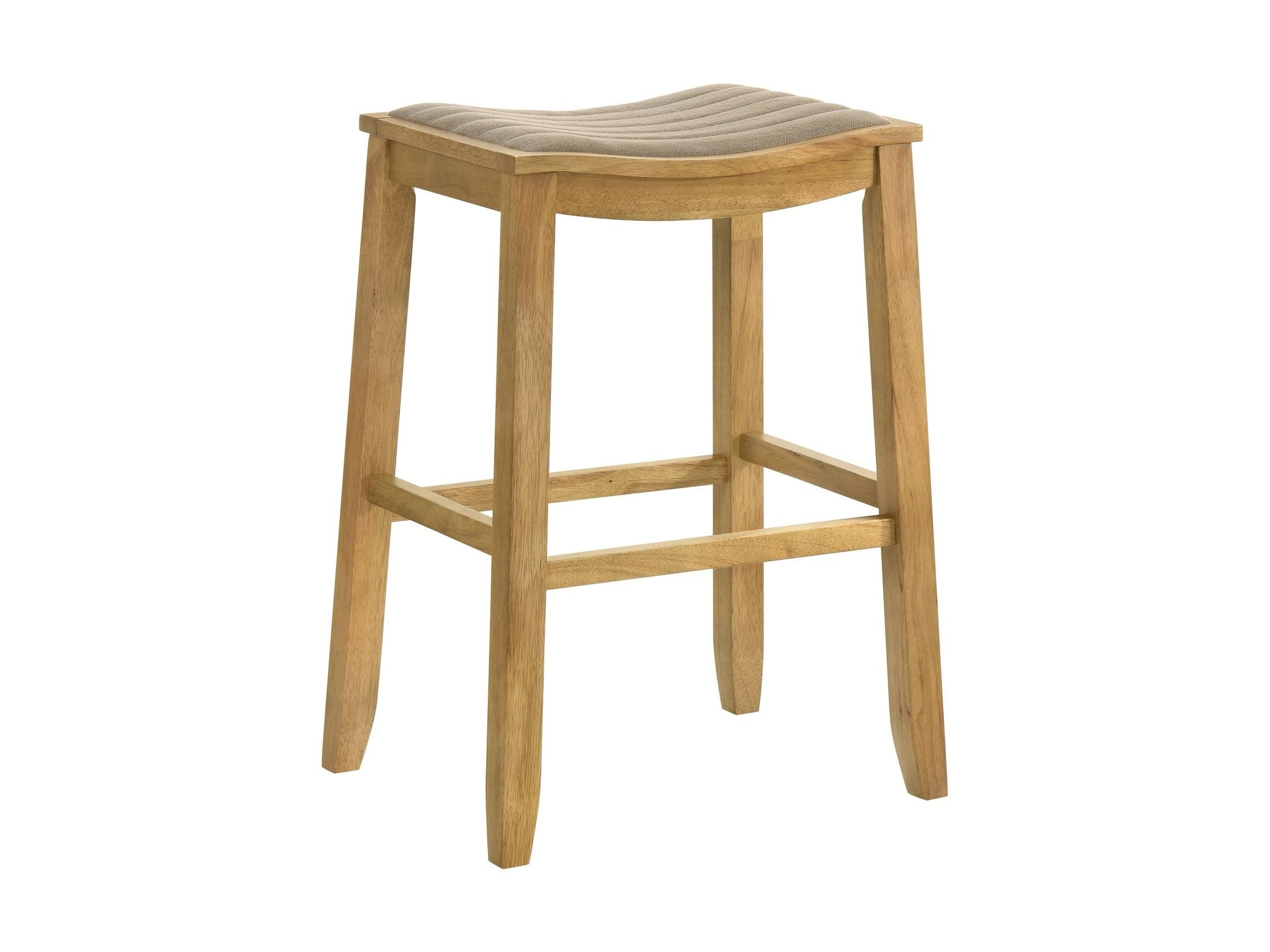 Iyani - Coastal Modern Wood Bar Height Kitchen Bar Stool