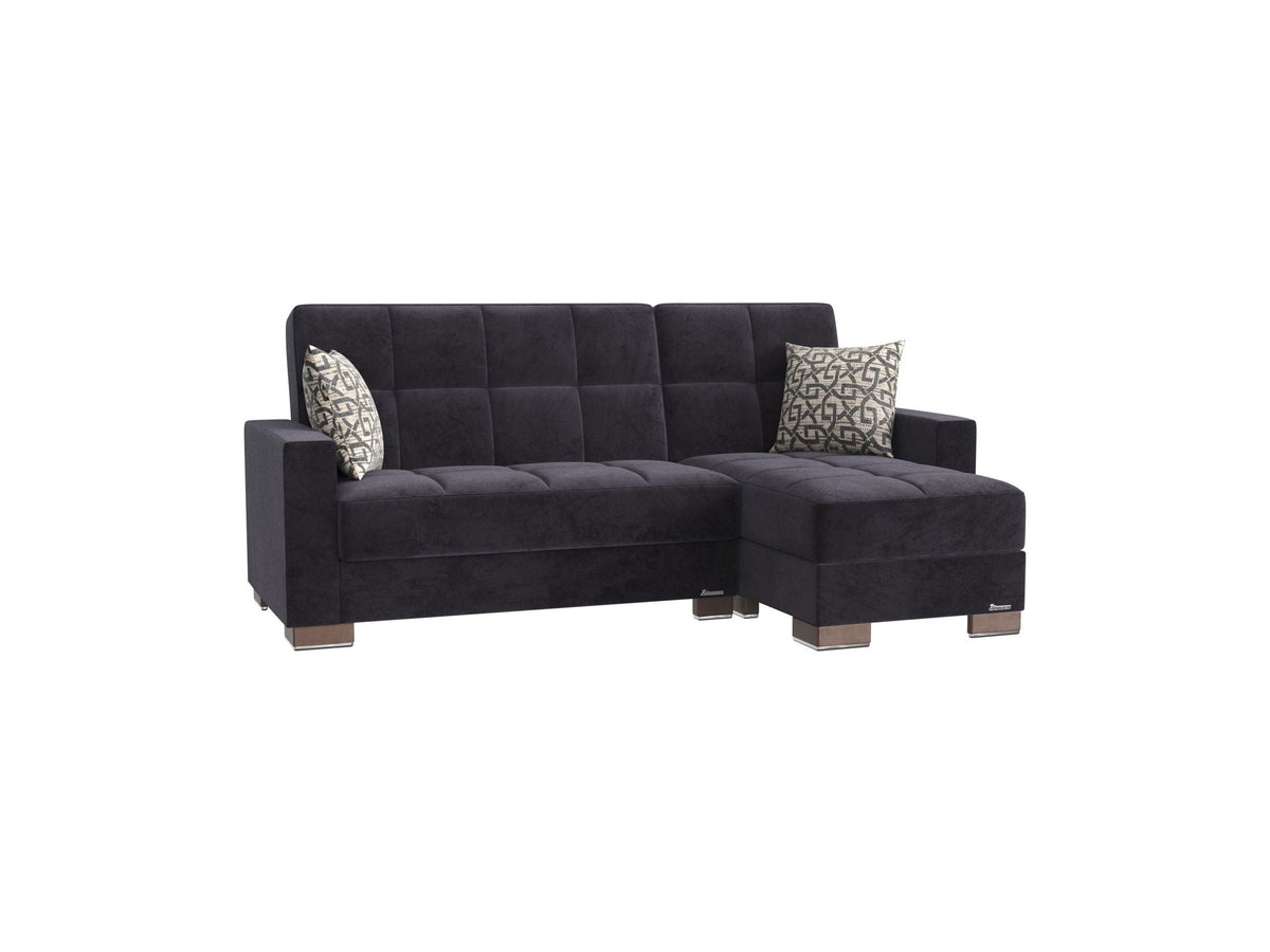 Ottomanson Armada - Upholstered Convertible Chaise Lounge With Storage - Microfiber
