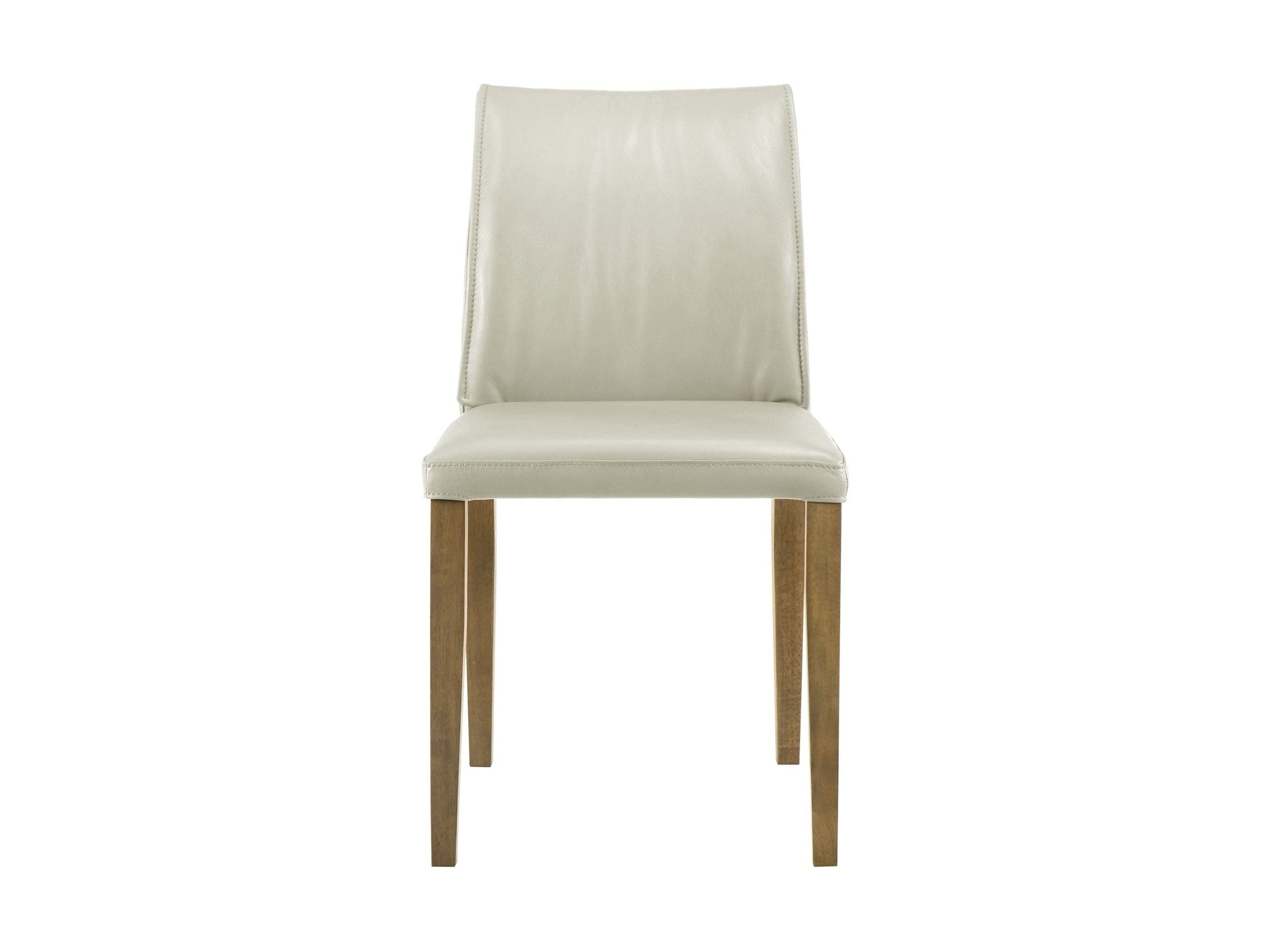 Velena - Full Back Top Grain Leather Upholstered Wood Dining Chairs (Set of 2) - Gray