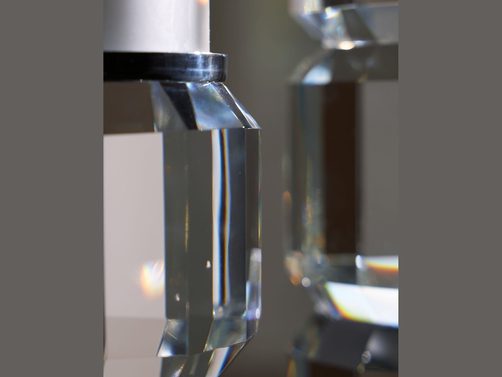Brentley - Candle Holder Set (Set of 2) - Clear / Silver Finish