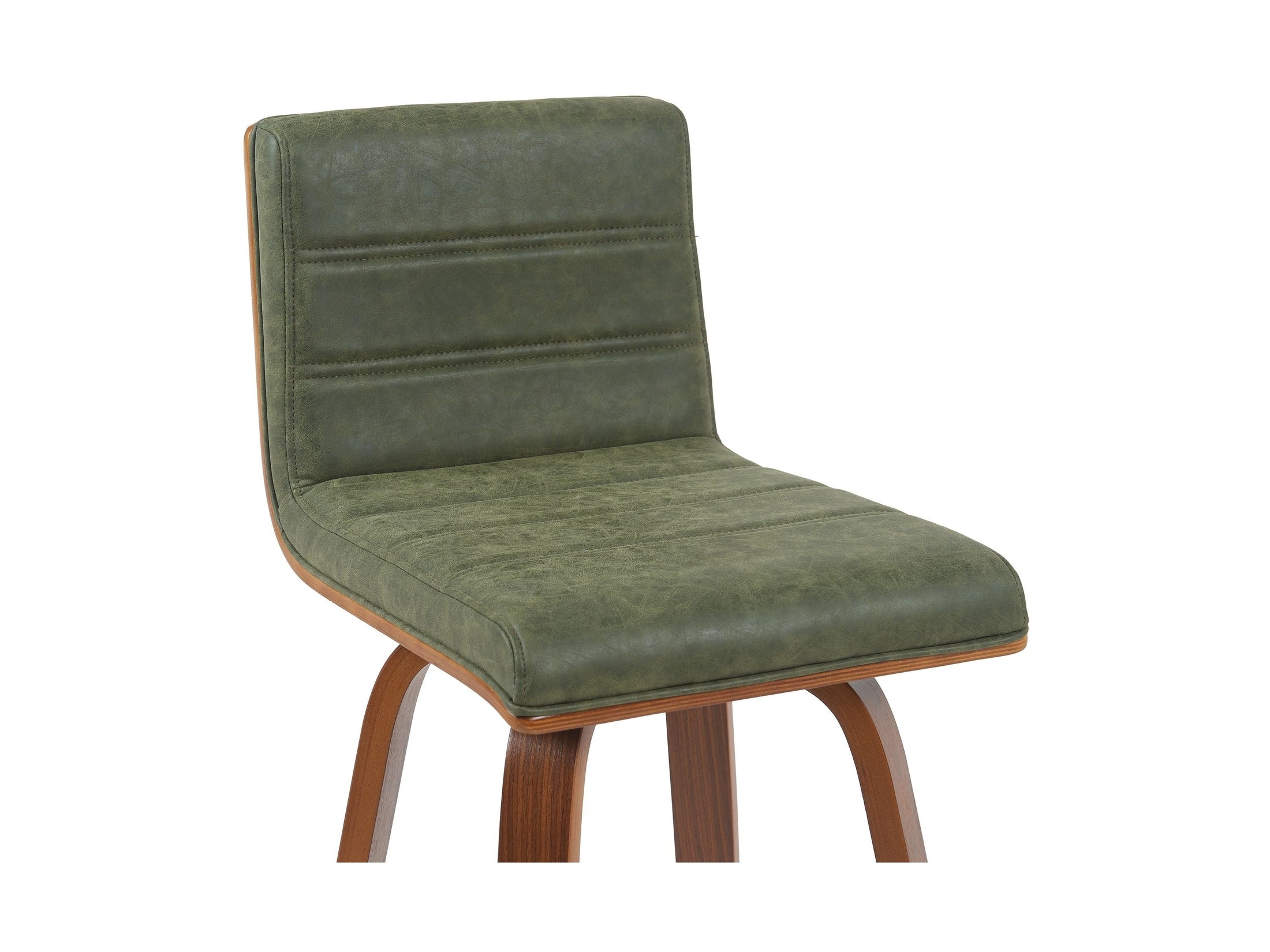 Vienna - Modern Swivel Bar Height Stool - Walnut Finished Wood Frame