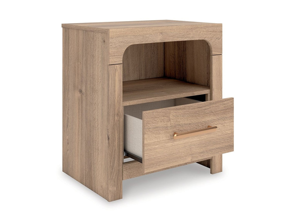 Kinlanni - One Drawer Night Stand - Tan