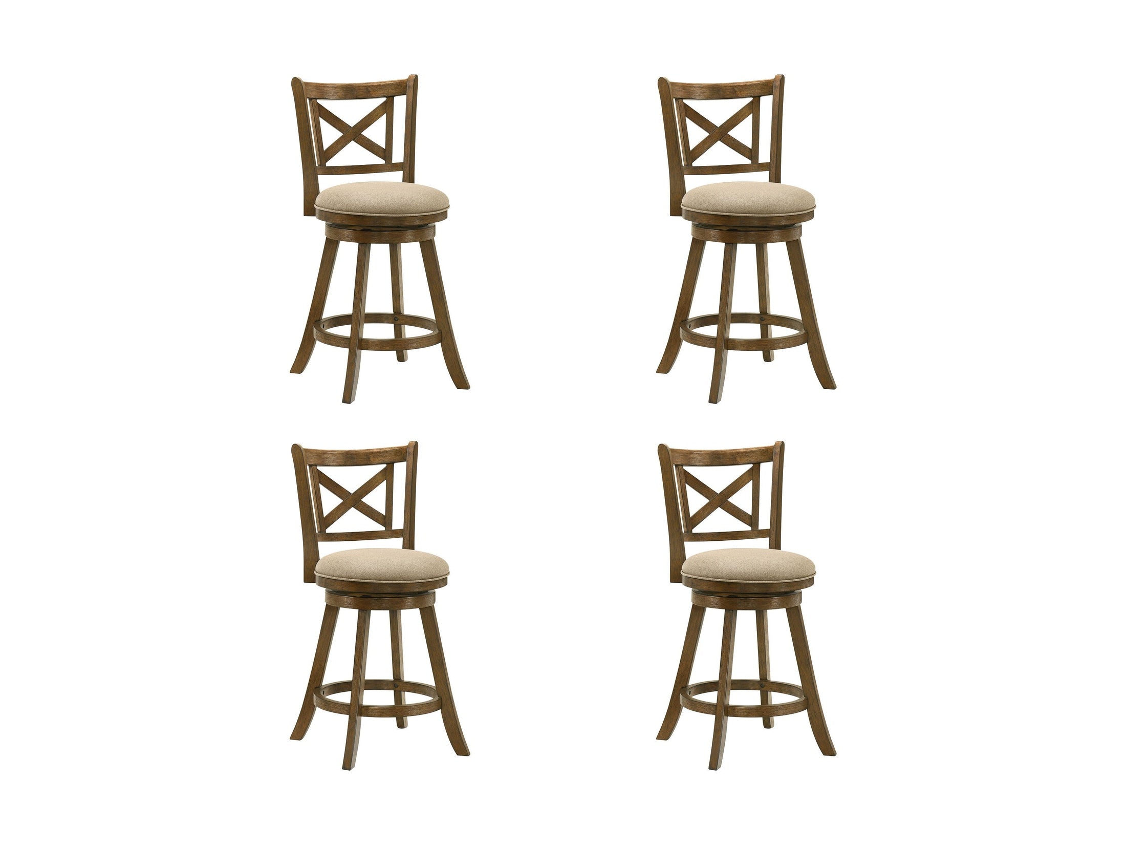 Kodi - Modern Farmhouse Swivel Wood Counter Height Kitchen Bar Stool