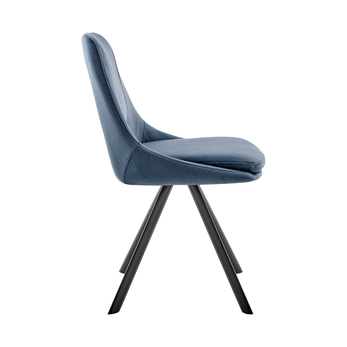 Lexi - Dining Room Accent Chair (Set of 4) - Blue Velvet / Black